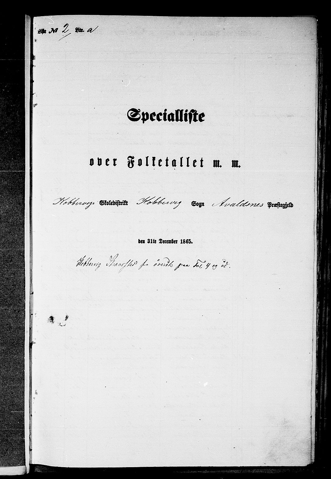 RA, Folketelling 1865 for 1147P Avaldsnes prestegjeld, 1865, s. 25