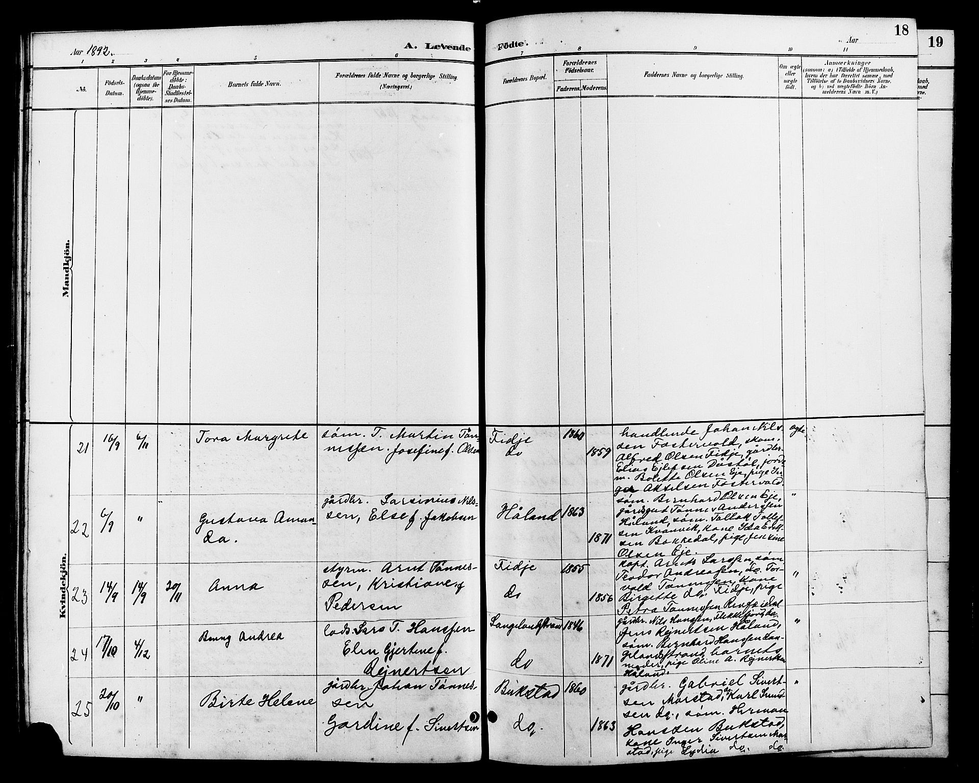Flekkefjord sokneprestkontor, AV/SAK-1111-0012/F/Fb/Fbb/L0004: Klokkerbok nr. B 4, 1889-1907, s. 18