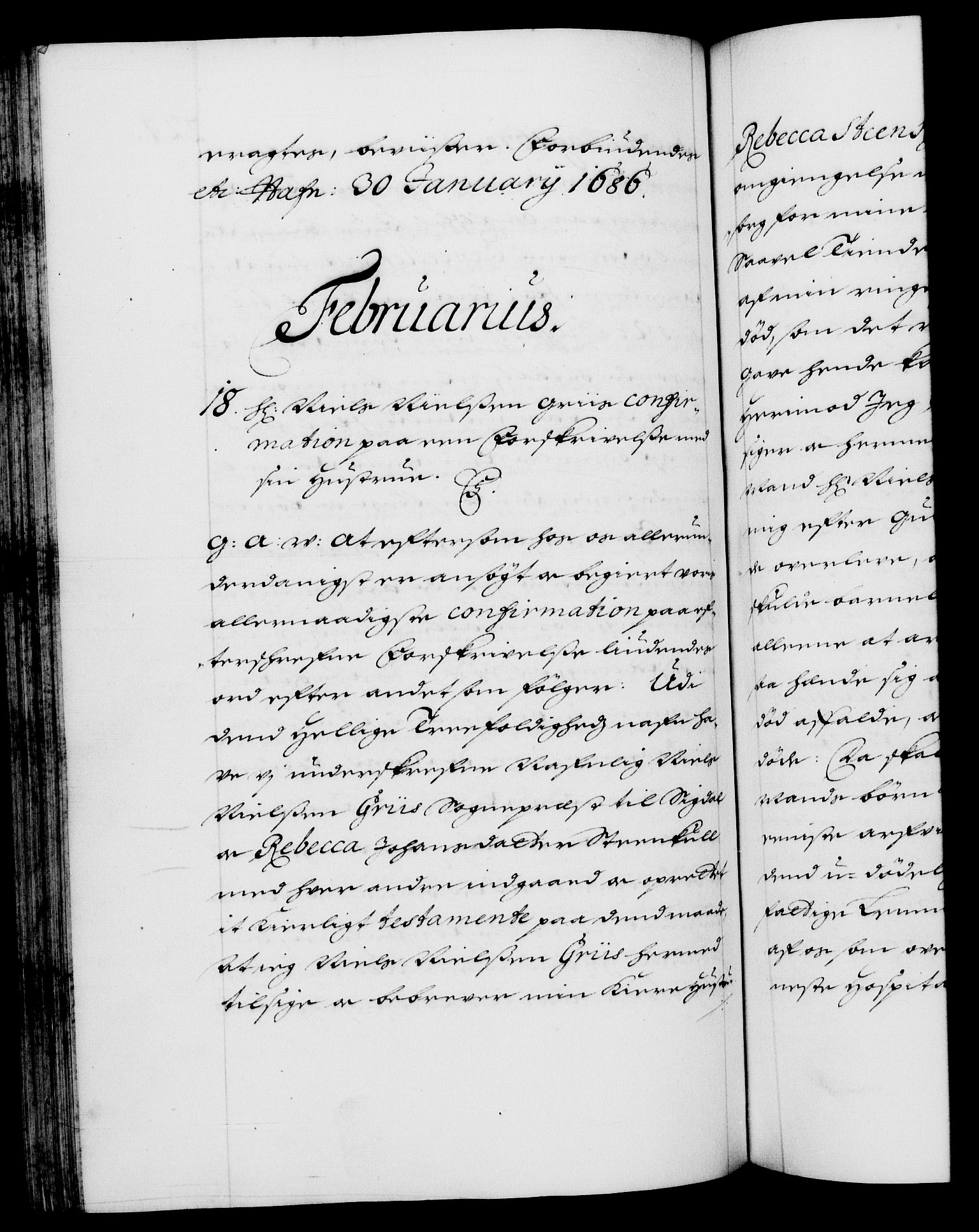 Danske Kanselli 1572-1799, RA/EA-3023/F/Fc/Fca/Fcaa/L0014: Norske registre (mikrofilm), 1685-1687, s. 227b