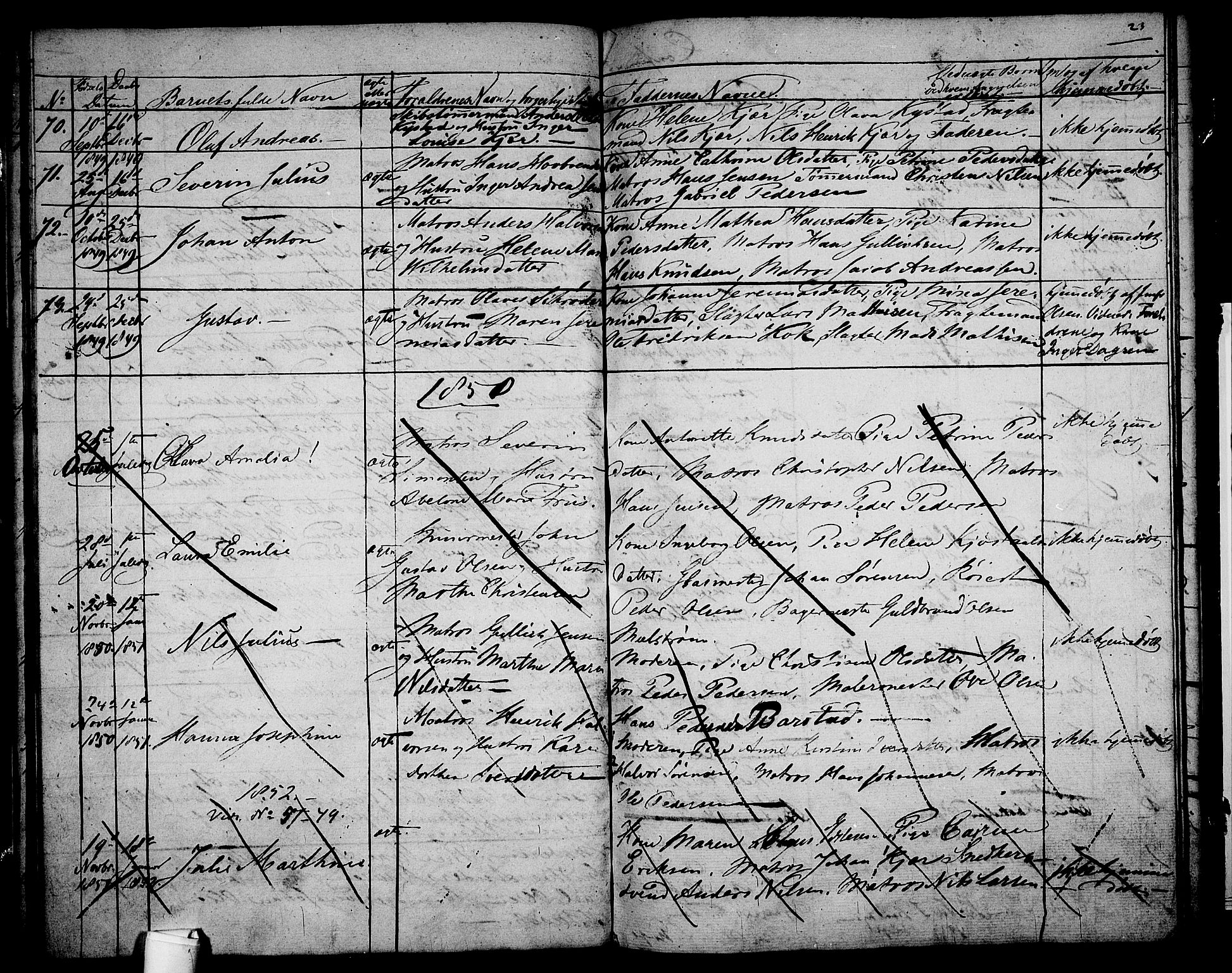 Holmestrand kirkebøker, AV/SAKO-A-346/G/Ga/L0002: Klokkerbok nr. 2, 1846-1849, s. 23