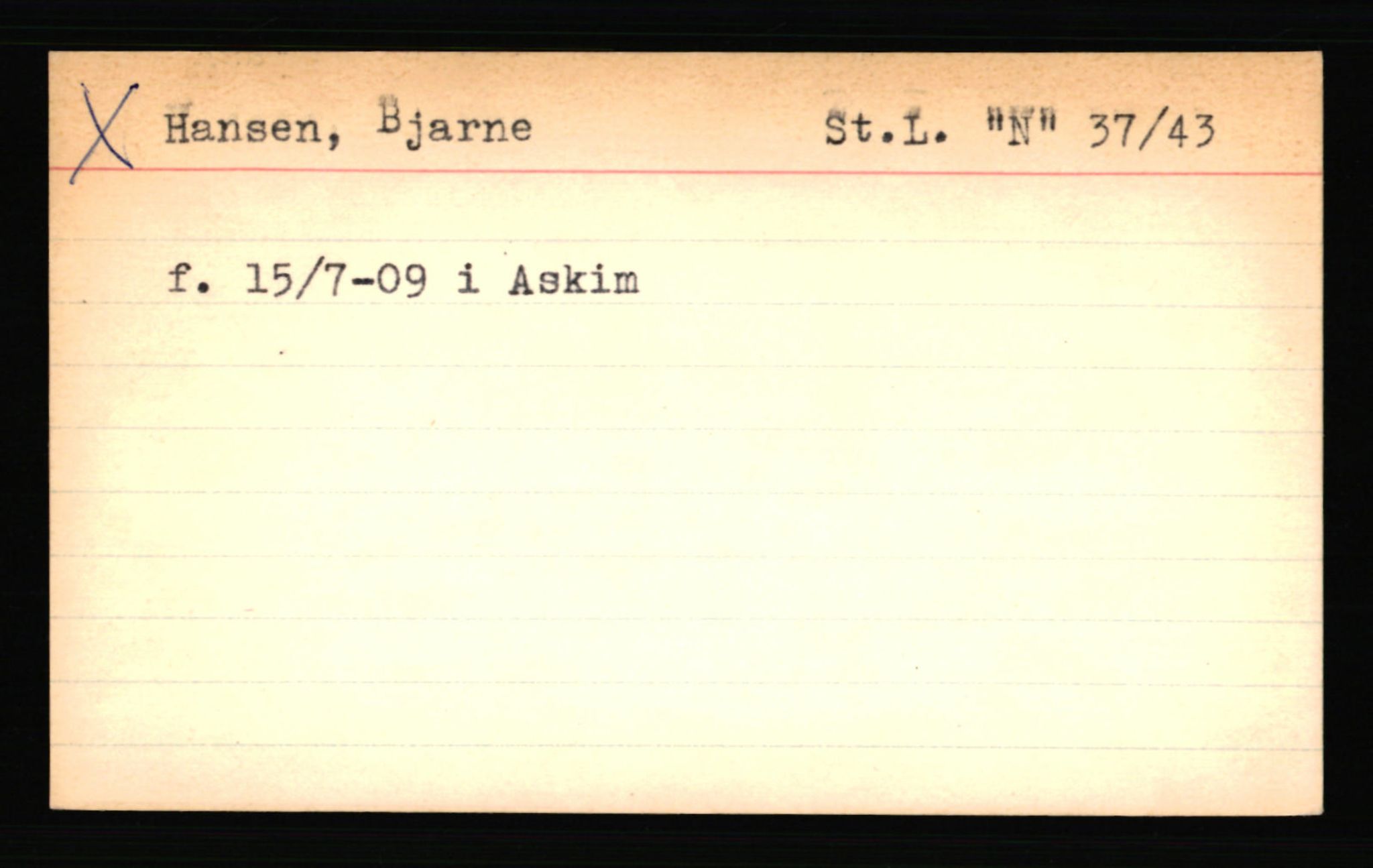 SS- und Polizeigericht Nord (IX), AV/RA-RAFA-3182/0001/C/Ca/L0003: kartotekkort for personer alfabetisk på etternavn: H-Joha, 1940-1945, s. 34