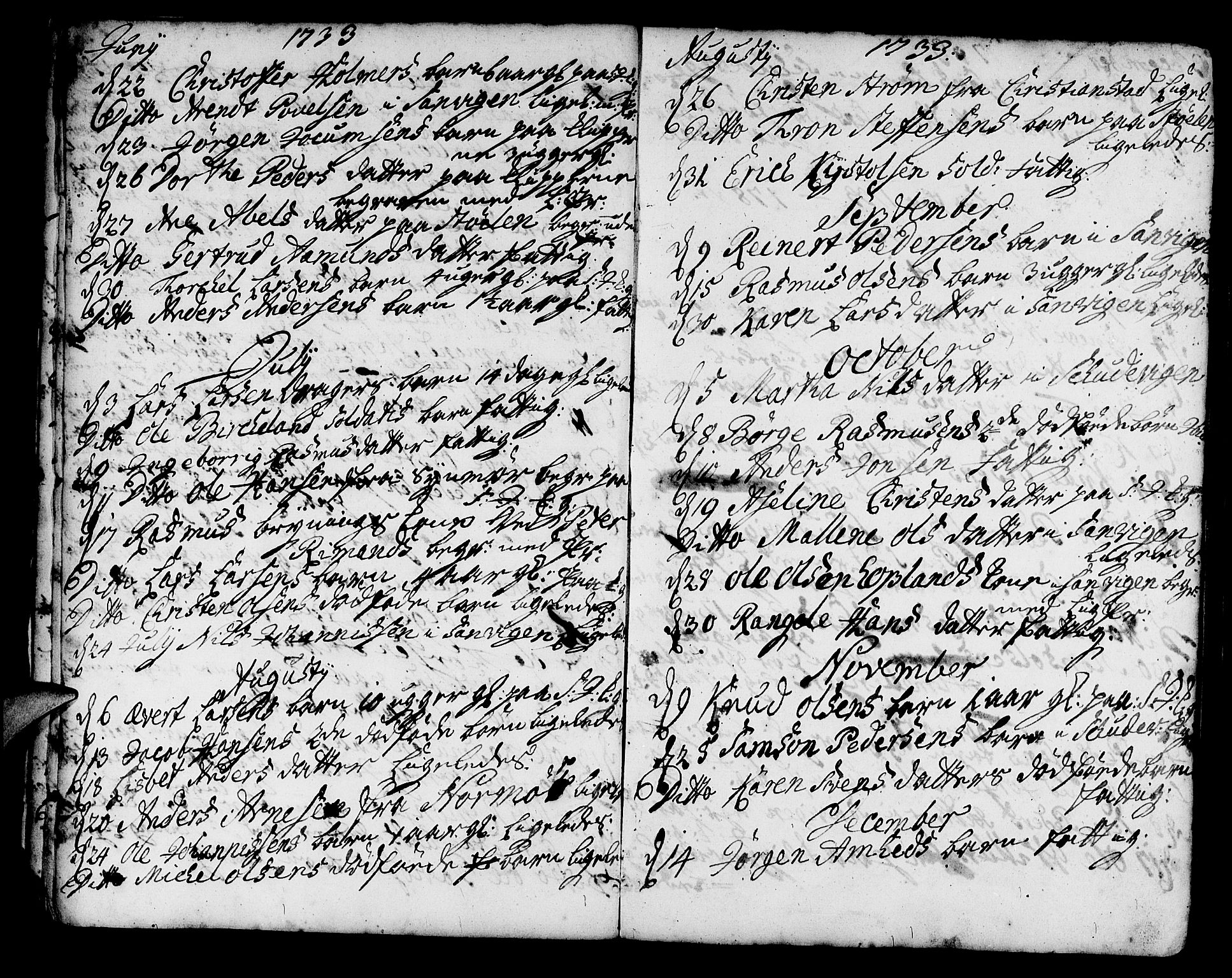 Korskirken sokneprestembete, SAB/A-76101/H/Haa/L0011: Ministerialbok nr. A 11, 1731-1785, s. 10