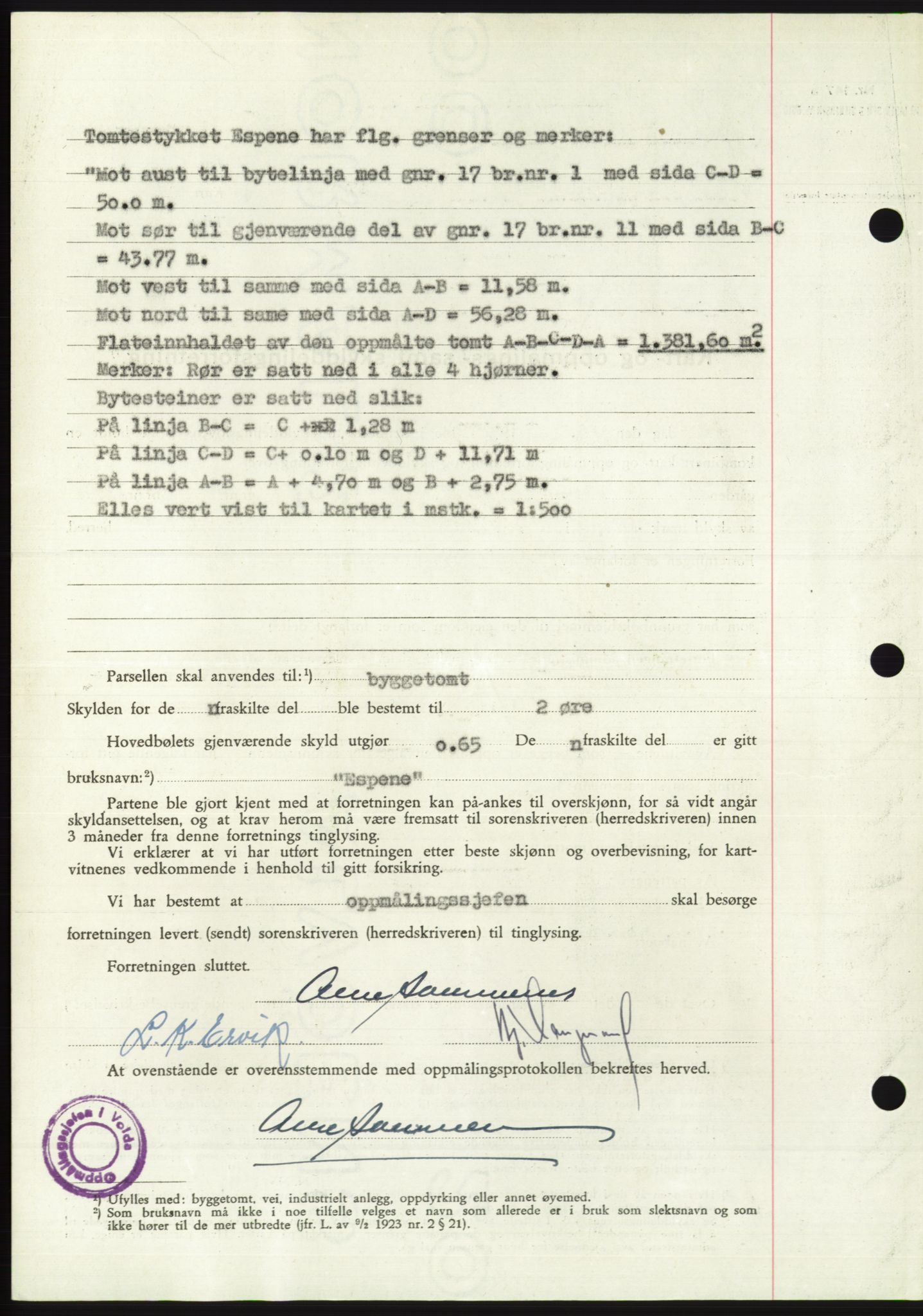 Søre Sunnmøre sorenskriveri, AV/SAT-A-4122/1/2/2C/L0101: Pantebok nr. 27A, 1955-1955, Dagboknr: 1491/1955