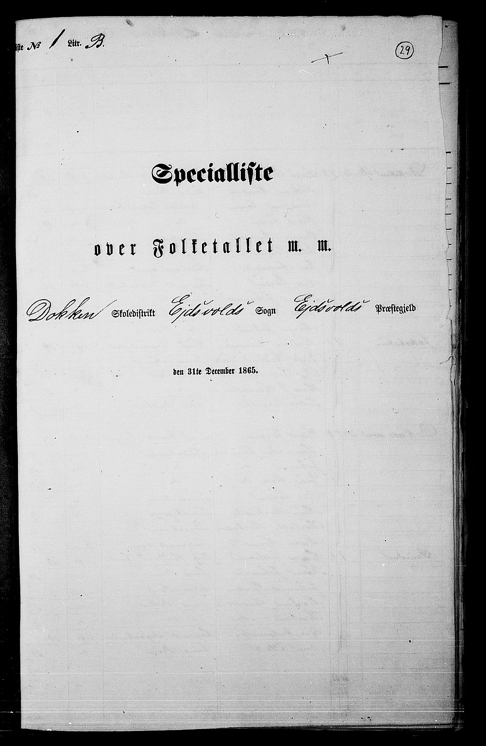RA, Folketelling 1865 for 0237P Eidsvoll prestegjeld, 1865, s. 28