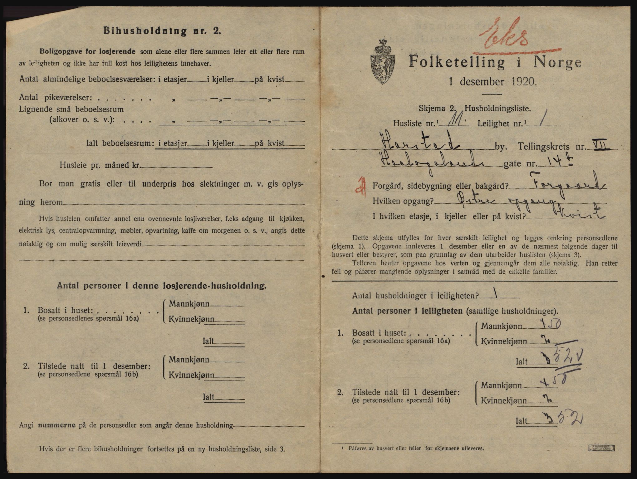 SATØ, Folketelling 1920 for 1901 Harstad ladested, 1920, s. 2039