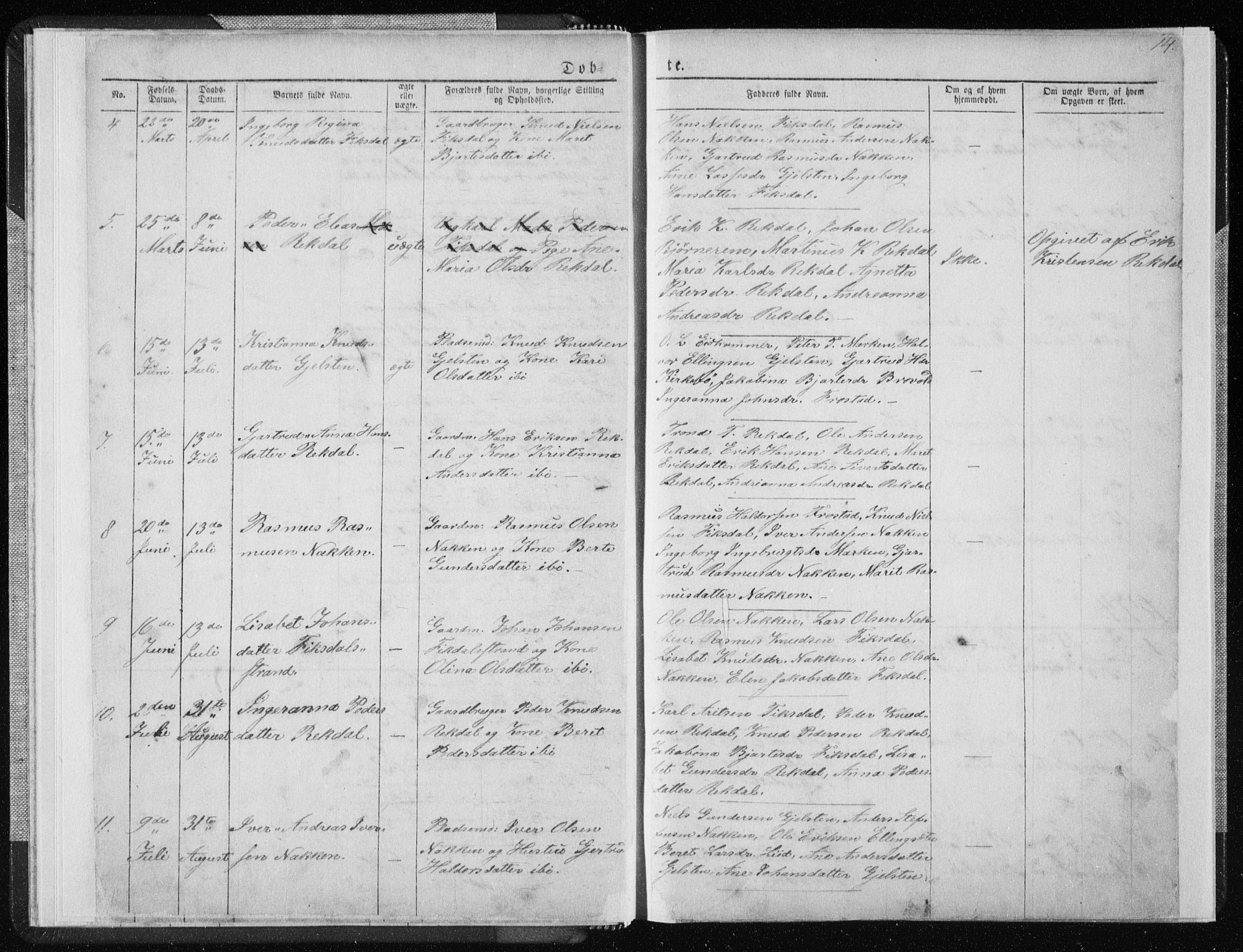 Ministerialprotokoller, klokkerbøker og fødselsregistre - Møre og Romsdal, SAT/A-1454/540/L0541: Klokkerbok nr. 540C01, 1867-1920, s. 14
