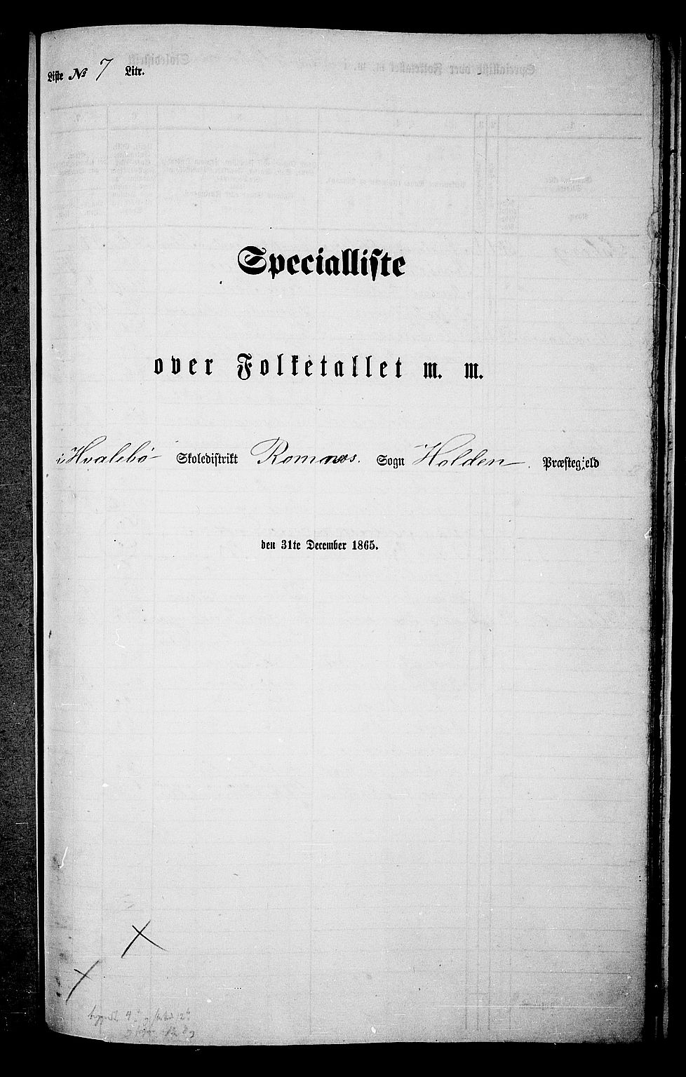 RA, Folketelling 1865 for 0819P Holla prestegjeld, 1865, s. 119