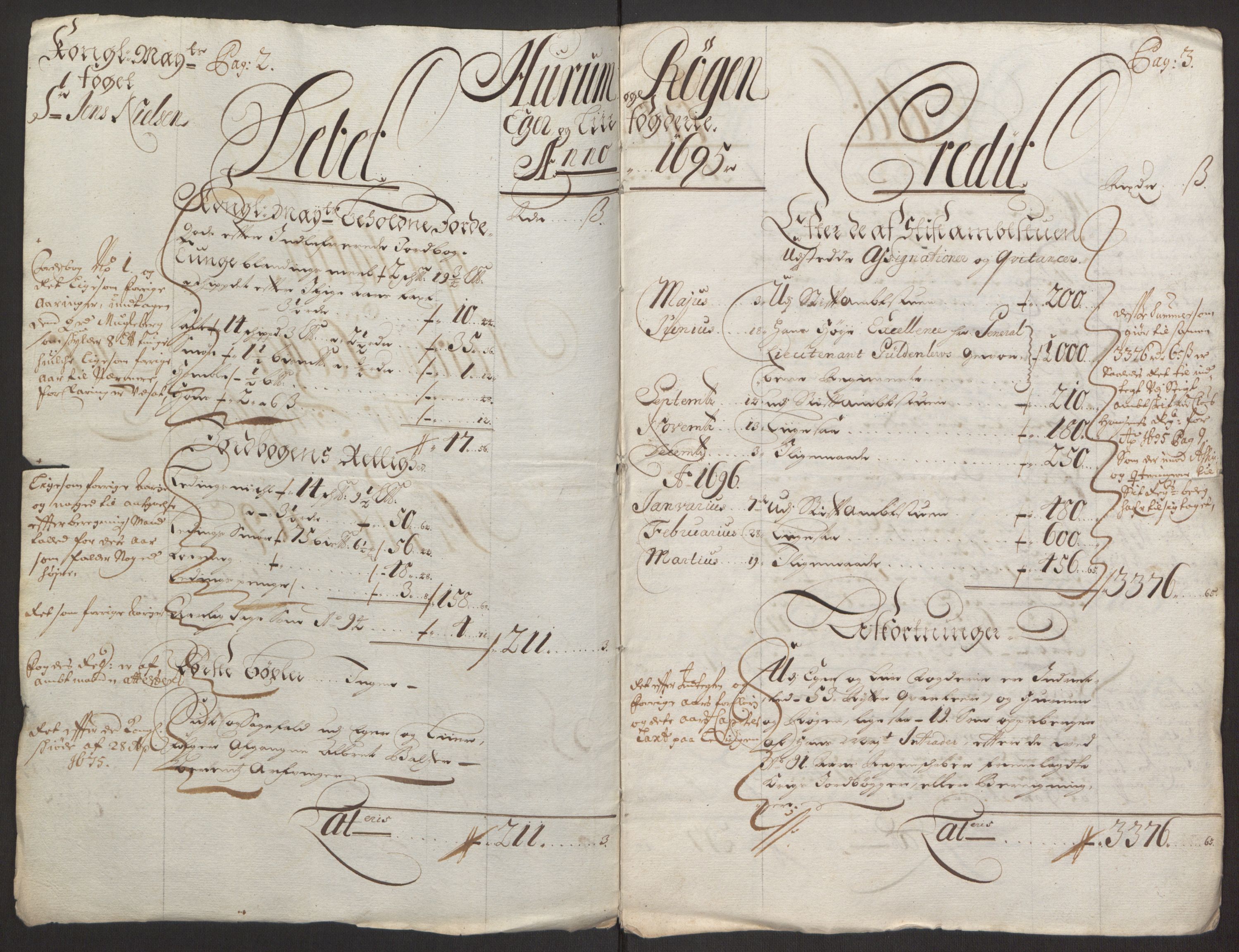 Rentekammeret inntil 1814, Reviderte regnskaper, Fogderegnskap, RA/EA-4092/R30/L1694: Fogderegnskap Hurum, Røyken, Eiker og Lier, 1694-1696, s. 152