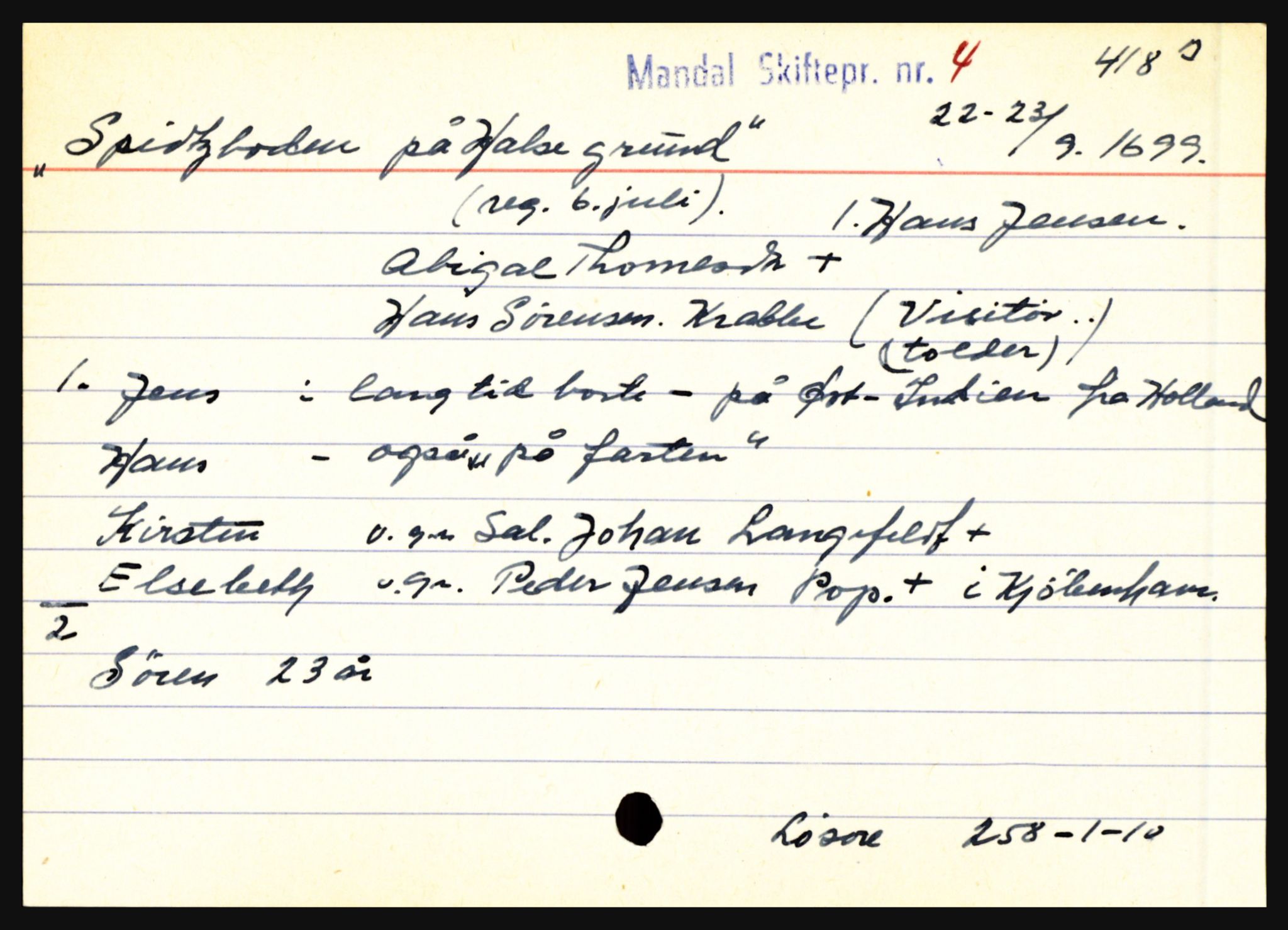 Mandal sorenskriveri, AV/SAK-1221-0005/001/H, s. 7664