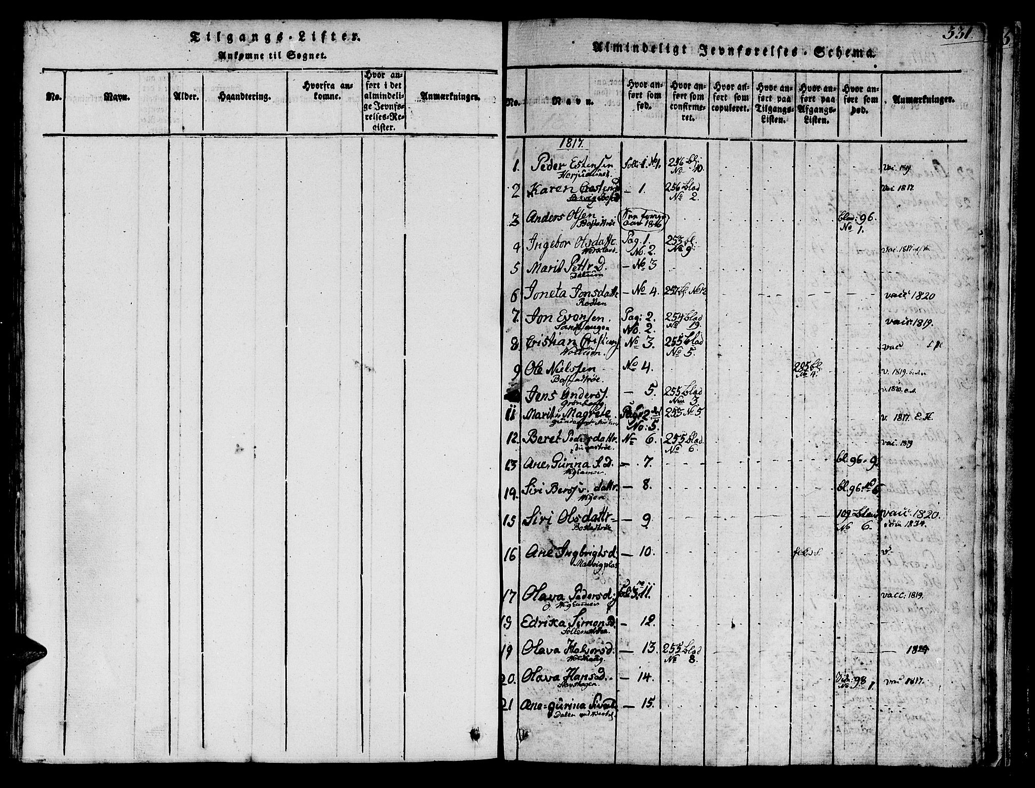 Ministerialprotokoller, klokkerbøker og fødselsregistre - Sør-Trøndelag, SAT/A-1456/616/L0420: Klokkerbok nr. 616C03, 1817-1835, s. 331