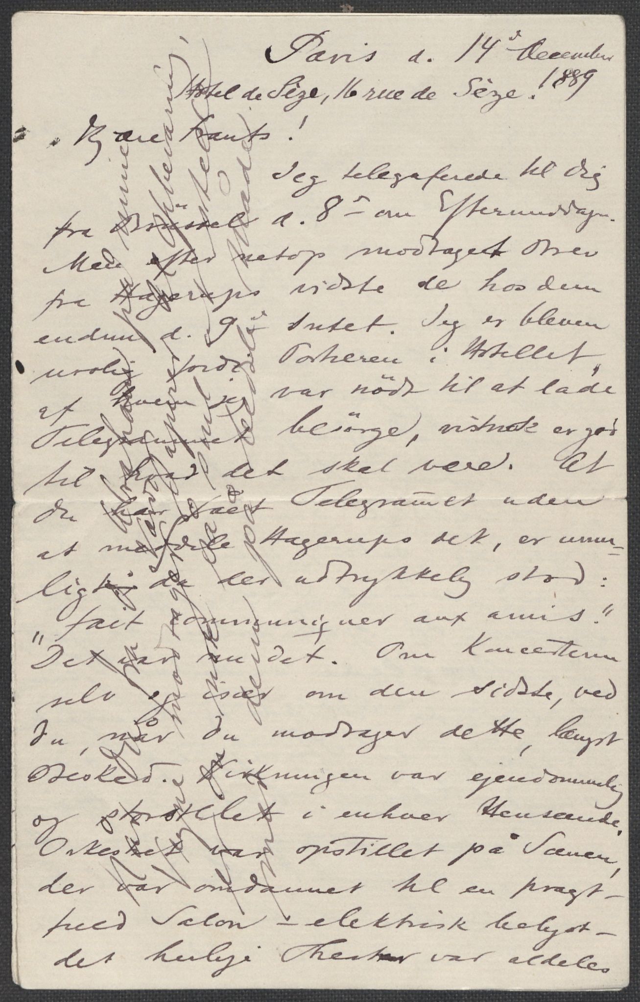 Beyer, Frants, RA/PA-0132/F/L0001: Brev fra Edvard Grieg til Frantz Beyer og "En del optegnelser som kan tjene til kommentar til brevene" av Marie Beyer, 1872-1907, s. 318