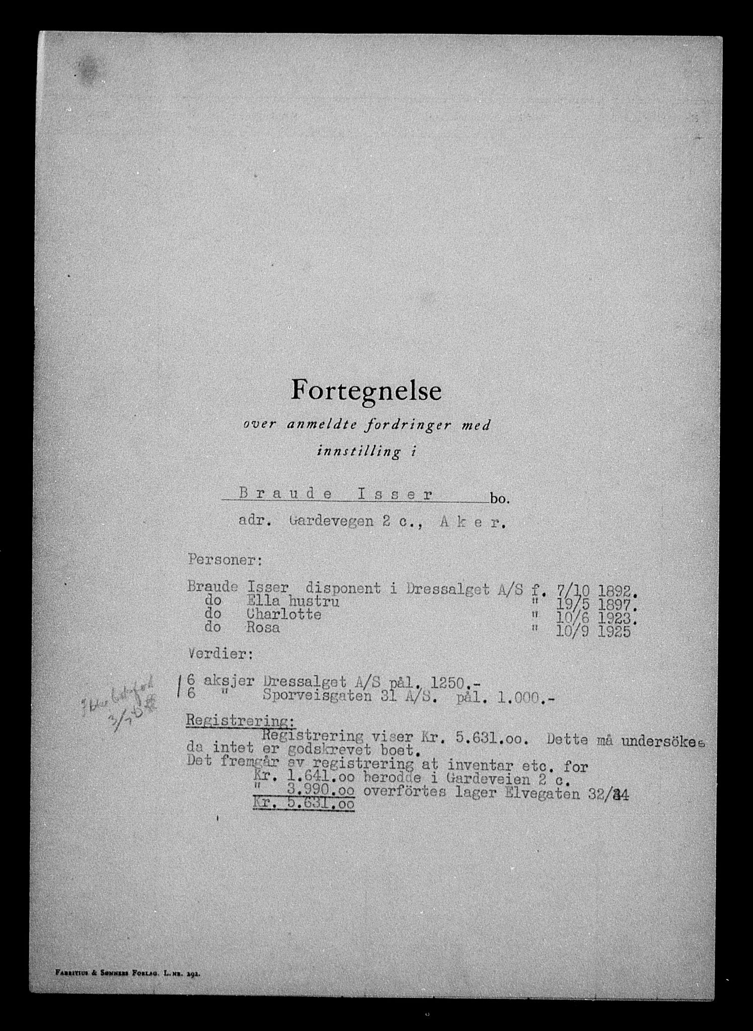 Justisdepartementet, Tilbakeføringskontoret for inndratte formuer, AV/RA-S-1564/H/Hc/Hcc/L0928: --, 1945-1947, s. 26