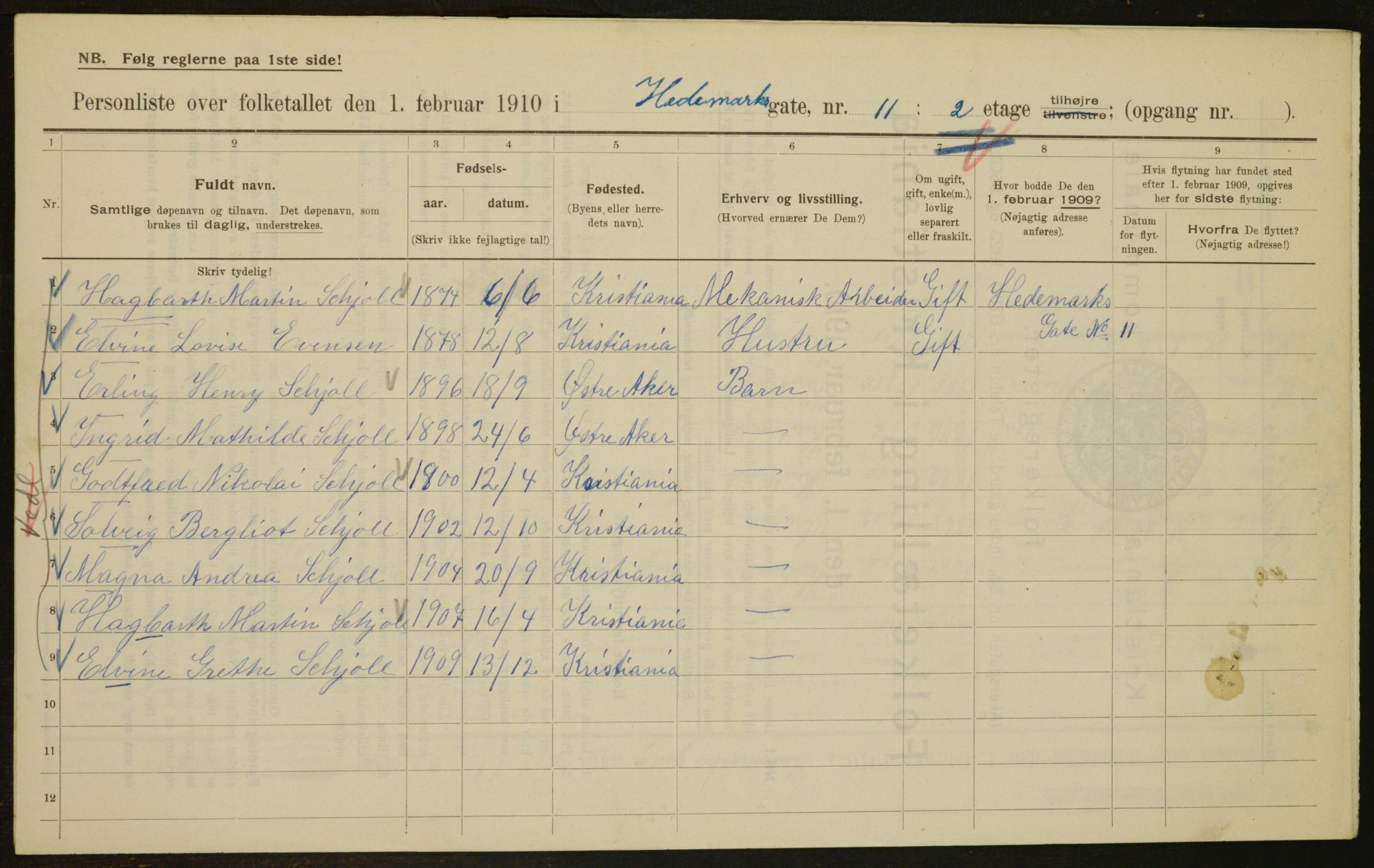 OBA, Kommunal folketelling 1.2.1910 for Kristiania, 1910, s. 34789