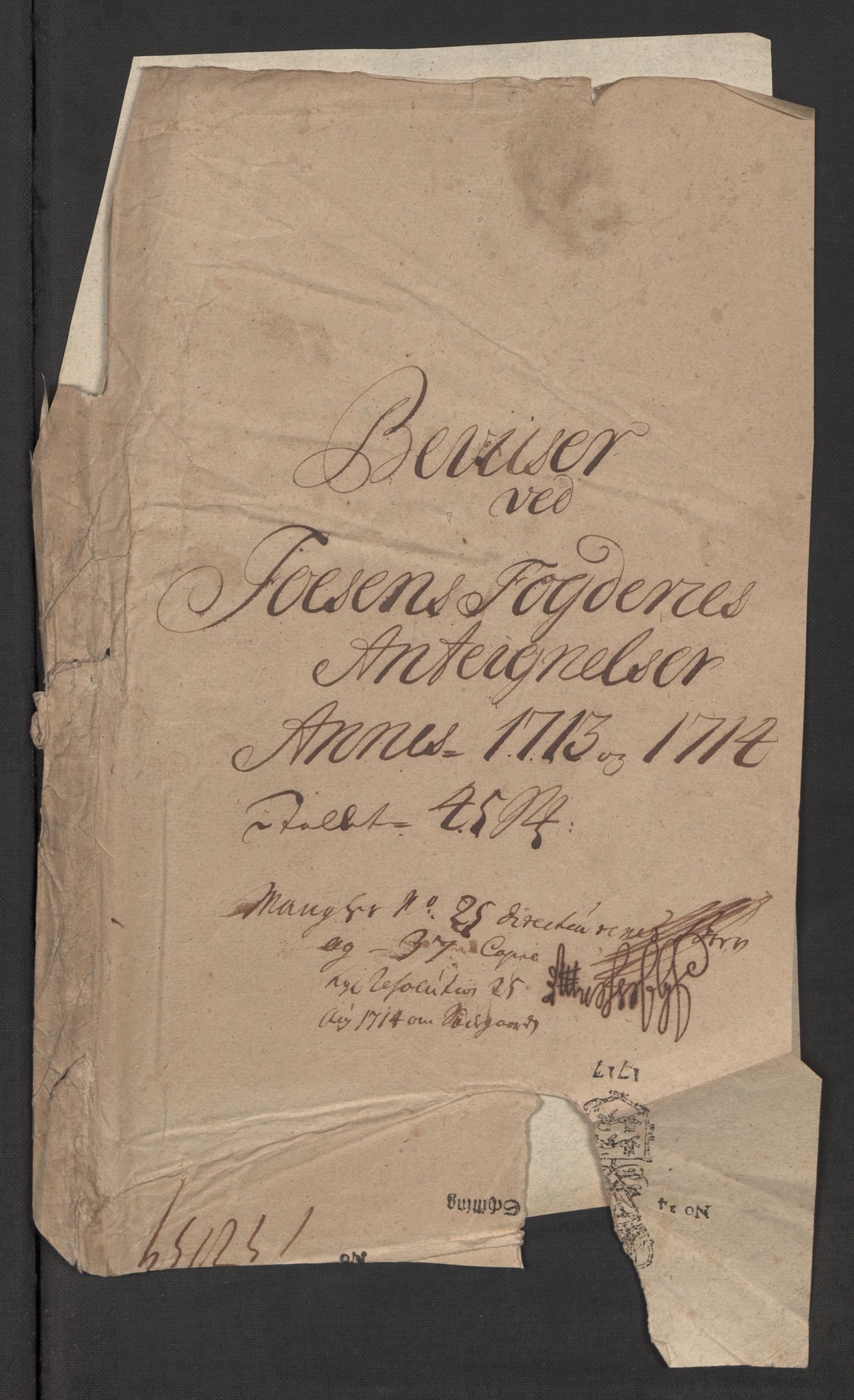 Rentekammeret inntil 1814, Reviderte regnskaper, Fogderegnskap, RA/EA-4092/R57/L3862: Fogderegnskap Fosen, 1714, s. 310