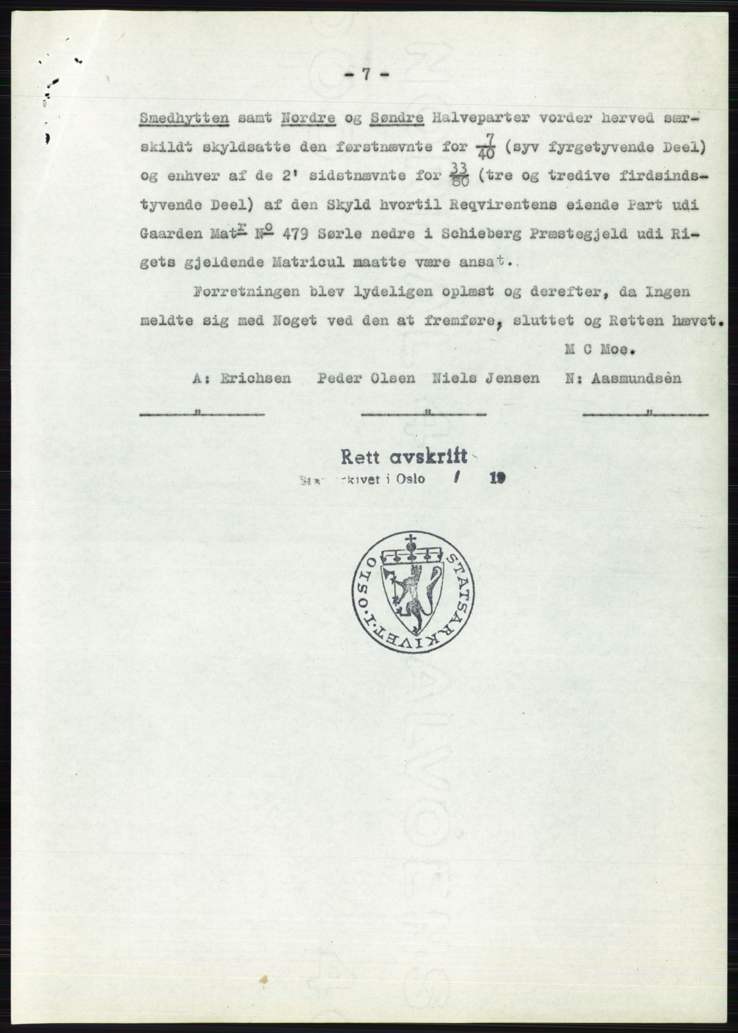 Statsarkivet i Oslo, AV/SAO-A-10621/Z/Zd/L0001: Avskrifter, j.nr 34/1953 og 385-1291/1954, 1953-1954, s. 304