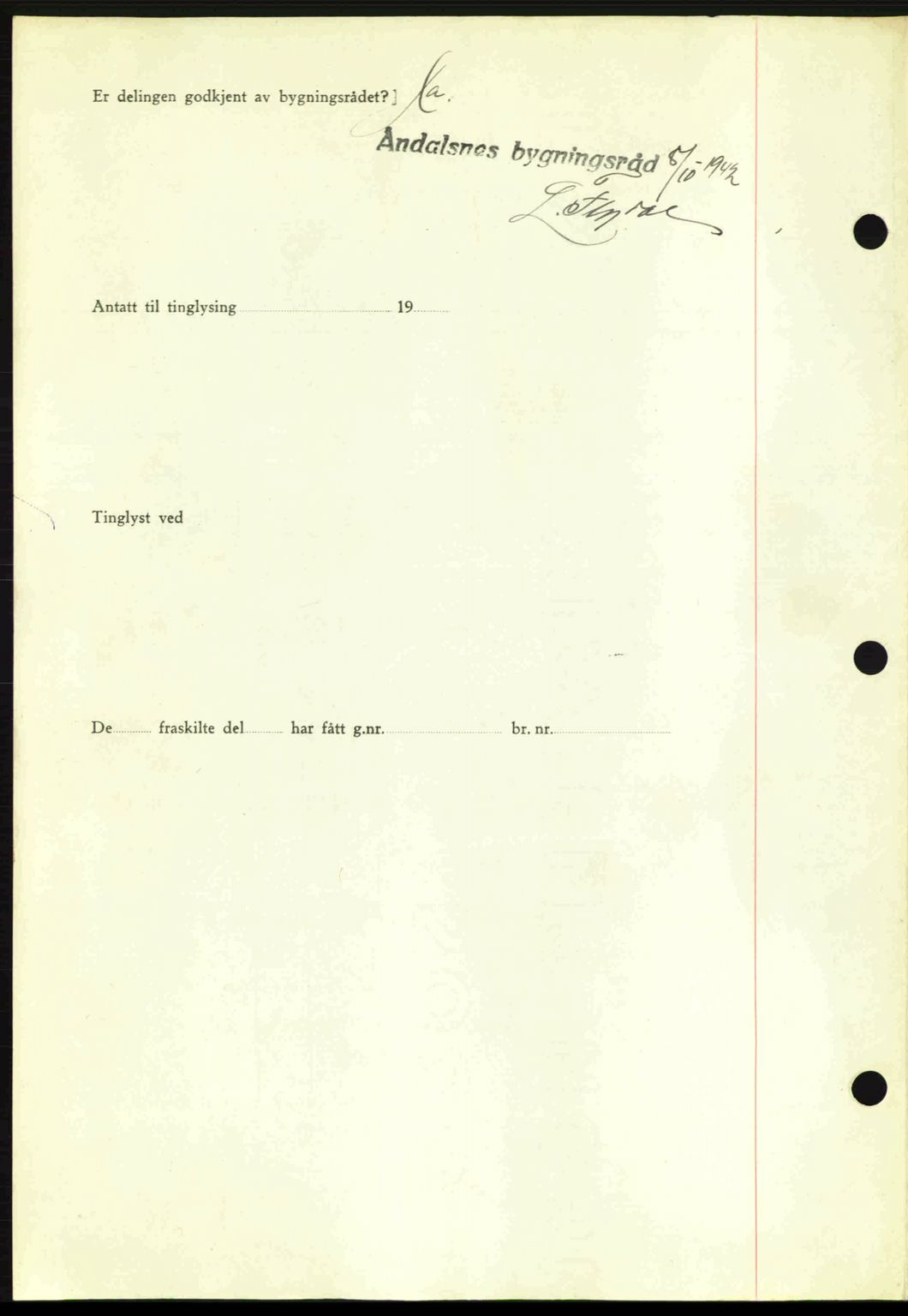 Romsdal sorenskriveri, AV/SAT-A-4149/1/2/2C: Pantebok nr. A13, 1942-1943, Dagboknr: 364/1943