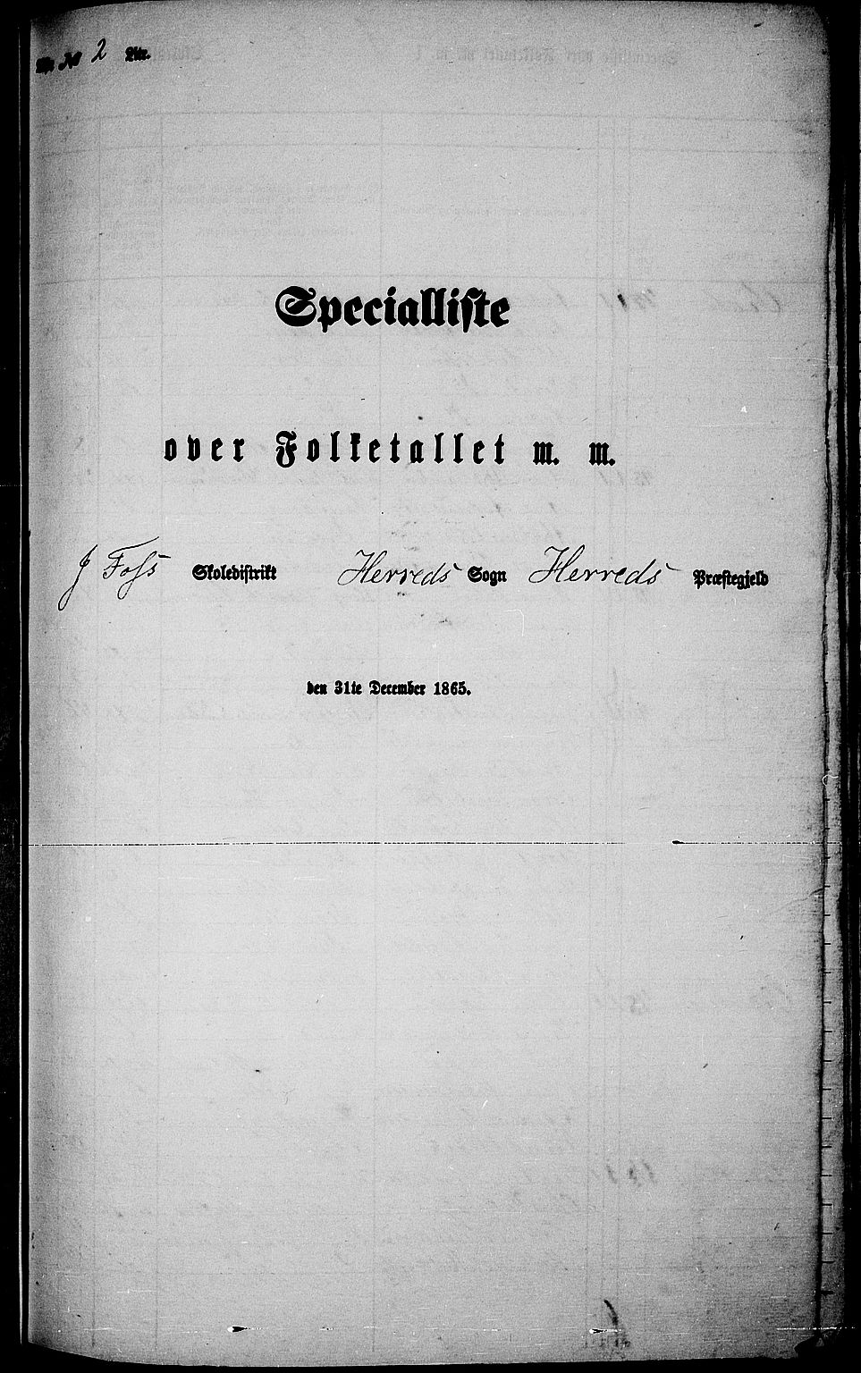 RA, Folketelling 1865 for 1039P Herad prestegjeld, 1865, s. 21