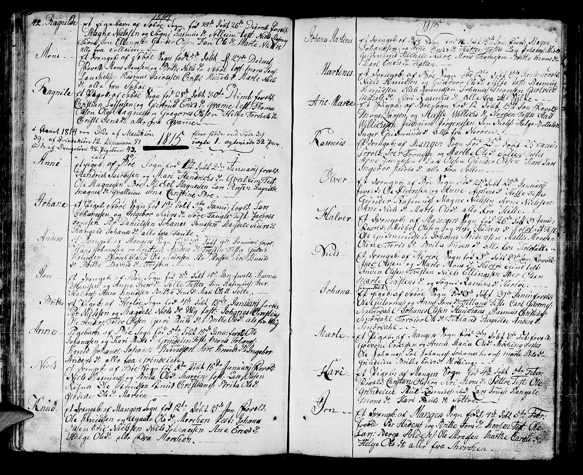 Manger sokneprestembete, AV/SAB-A-76801/H/Haa: Ministerialbok nr. A 2, 1792-1815, s. 138