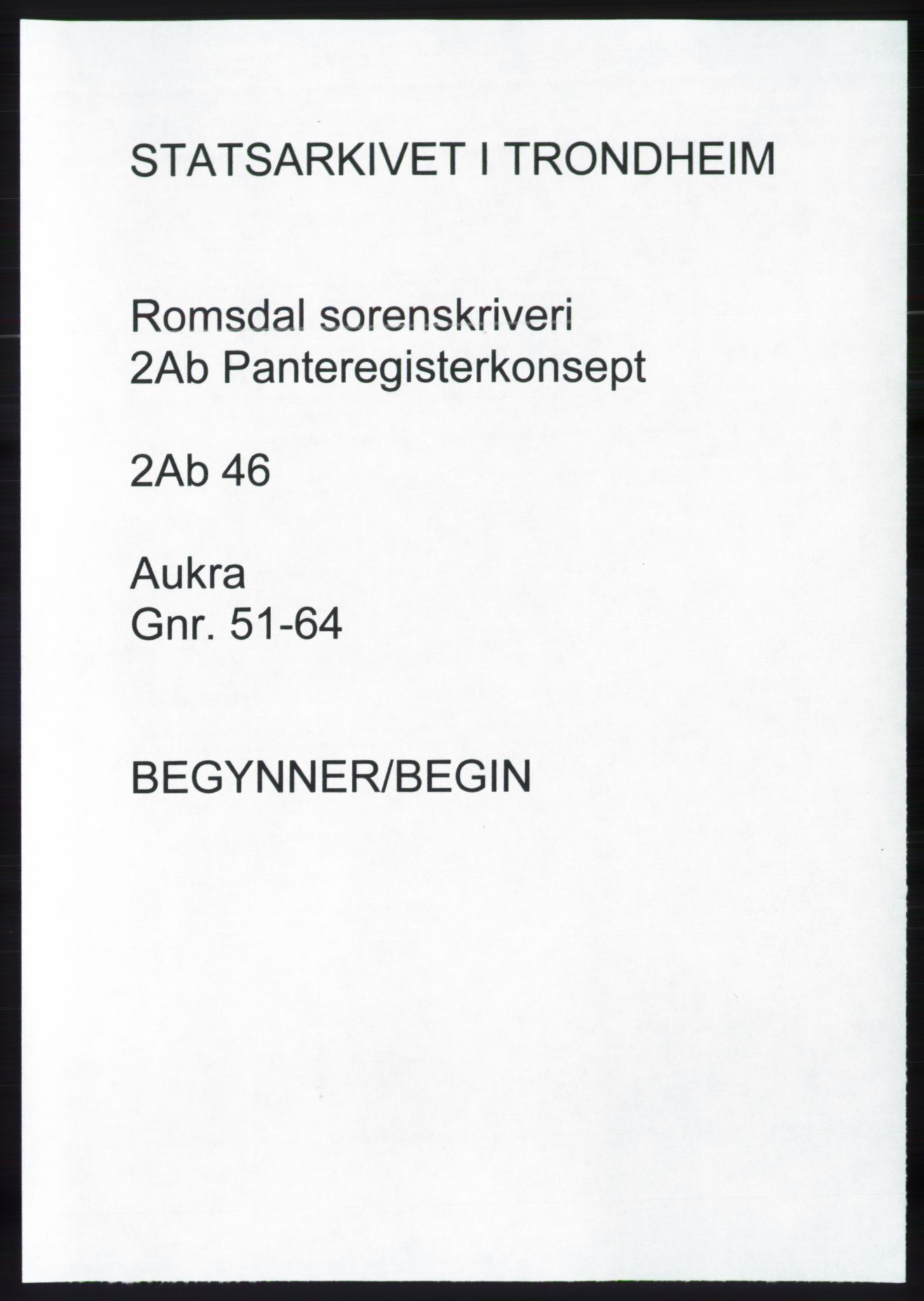 Romsdal sorenskriveri, SAT/A-4149/1/2/2Ab/L0046: Panteregister nr. 46