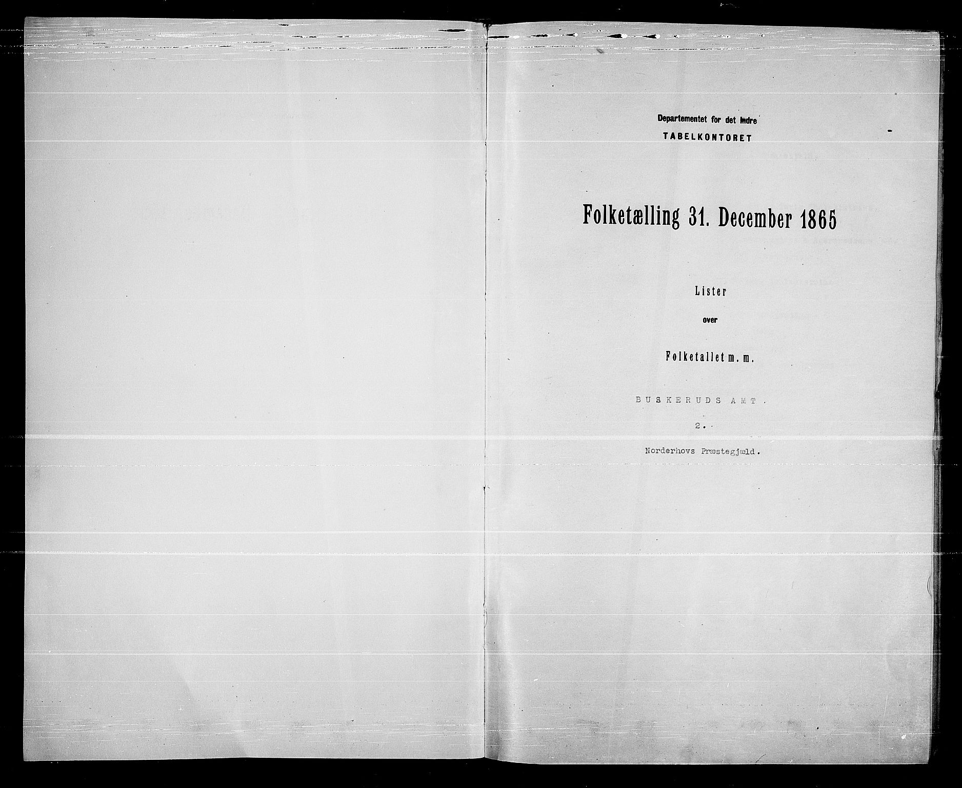 RA, Folketelling 1865 for 0613L Norderhov prestegjeld, Norderhov sokn, Haug sokn og Lunder sokn, 1865, s. 3