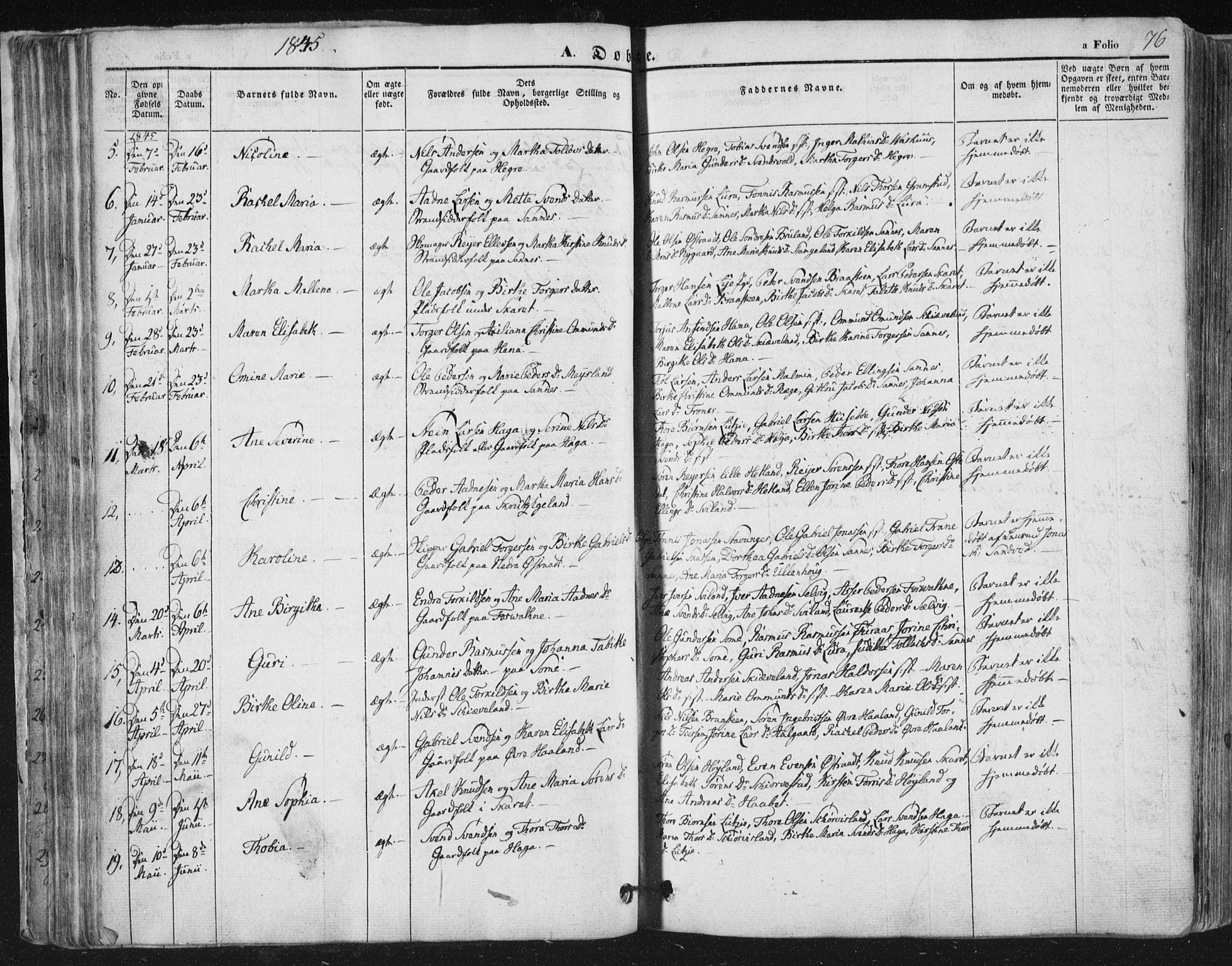 Høyland sokneprestkontor, AV/SAST-A-101799/001/30BA/L0008: Ministerialbok nr. A 8, 1841-1856, s. 76