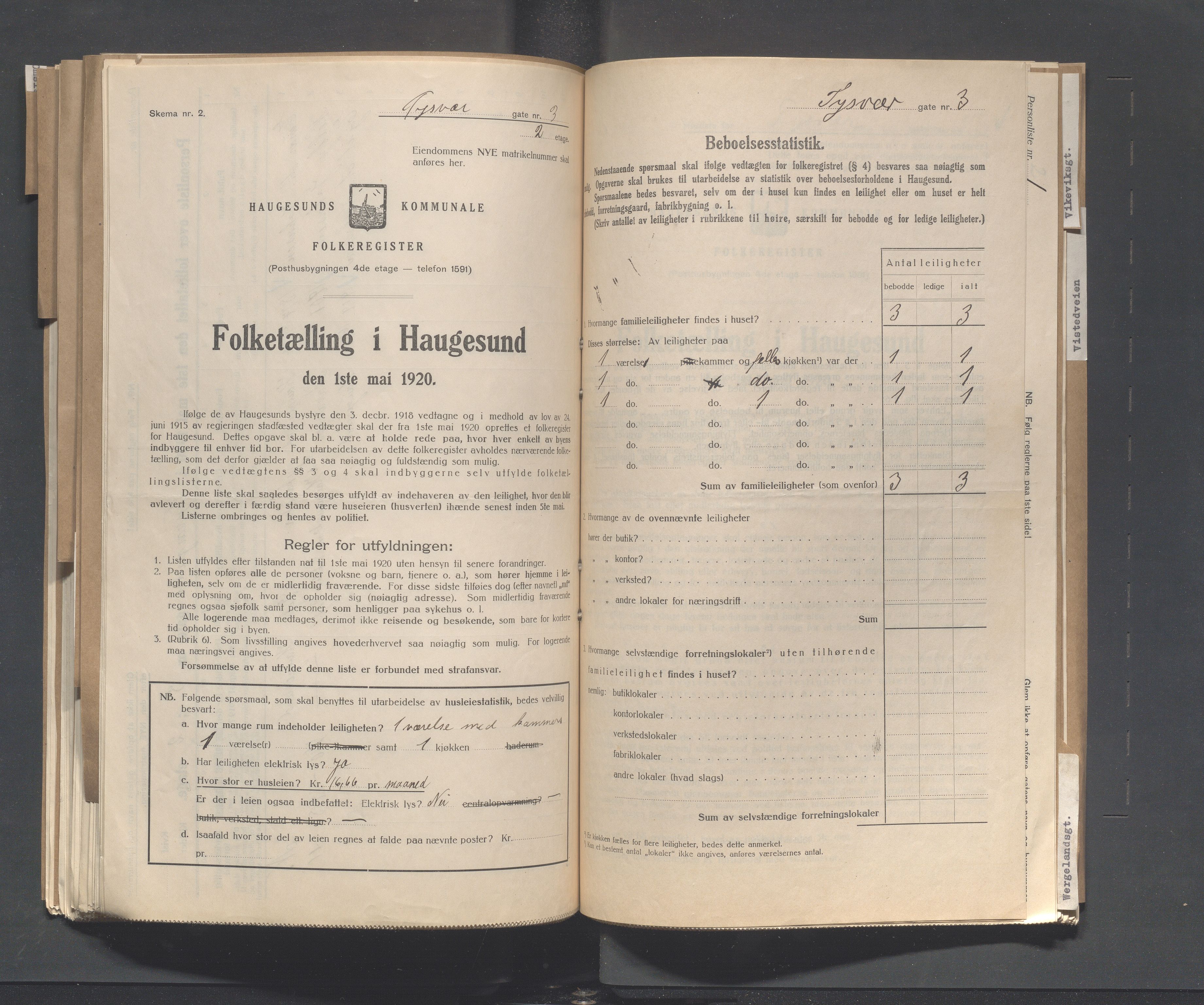 IKAR, Kommunal folketelling 1.5.1920 for Haugesund, 1920, s. 5261