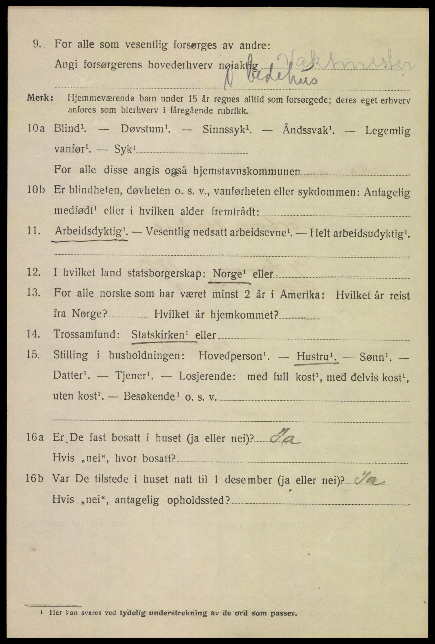SAK, Folketelling 1920 for 1001 Kristiansand kjøpstad, 1920, s. 14366