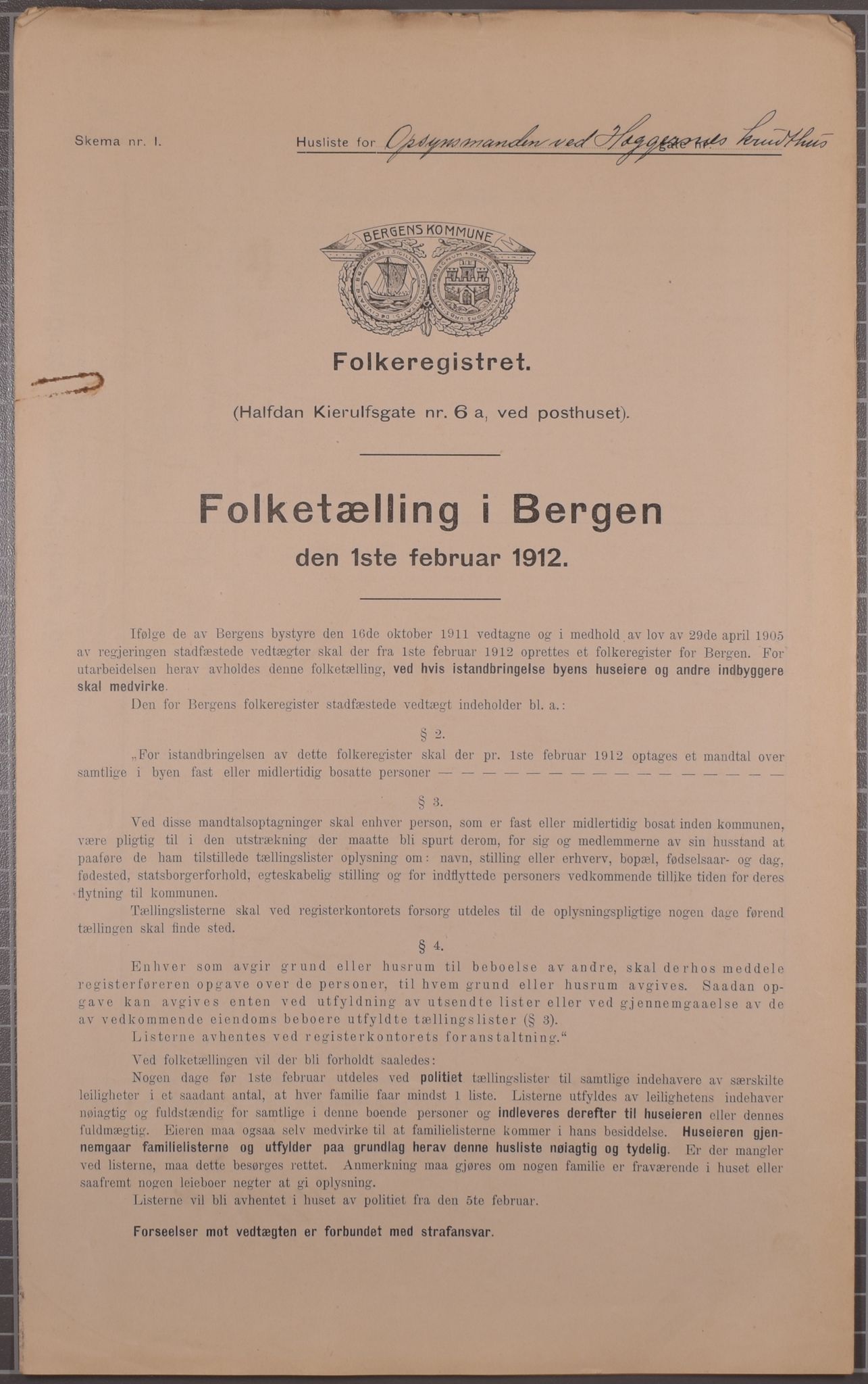 SAB, Kommunal folketelling 1912 for Bergen kjøpstad, 1912, s. 1954
