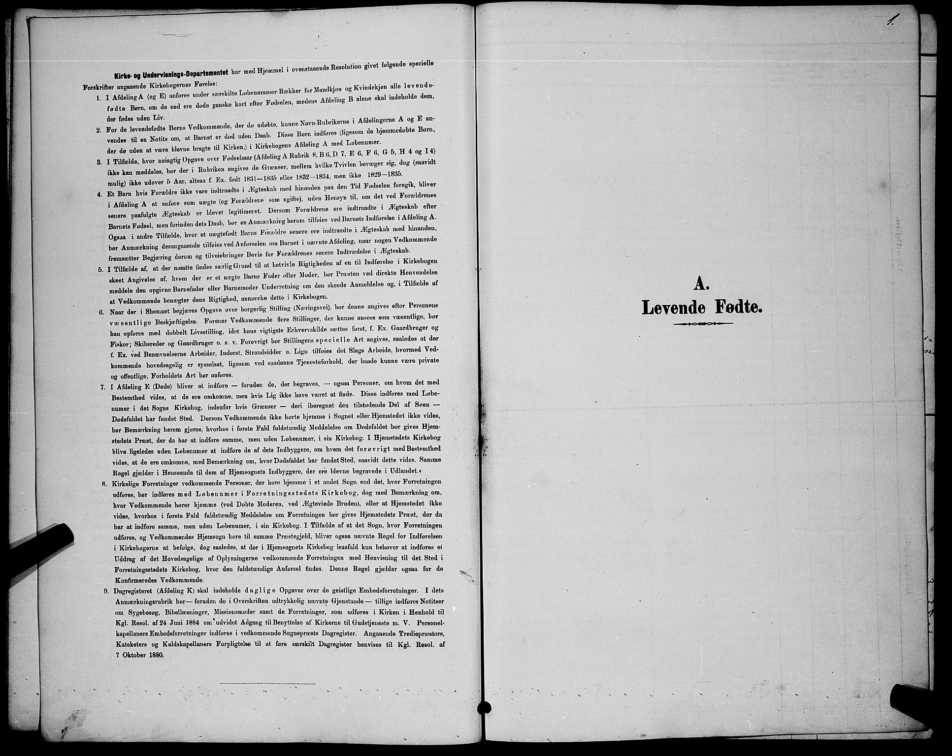 Botne kirkebøker, SAKO/A-340/G/Gb/L0003: Klokkerbok nr. II 3, 1887-1899, s. 1