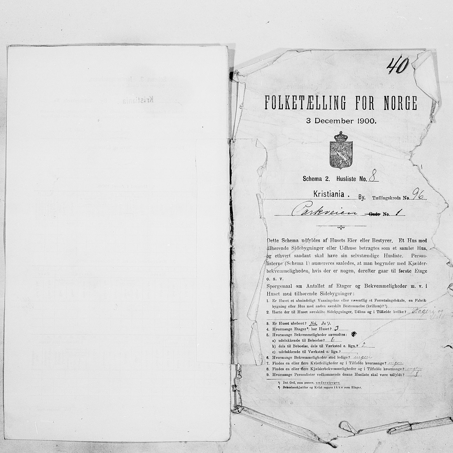 SAO, Folketelling 1900 for 0301 Kristiania kjøpstad, 1900, s. 70110