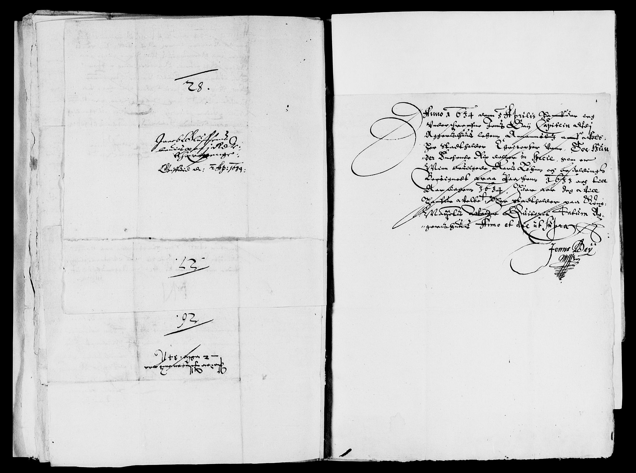 Rentekammeret inntil 1814, Reviderte regnskaper, Lensregnskaper, AV/RA-EA-5023/R/Rb/Rba/L0117: Akershus len, 1632-1634