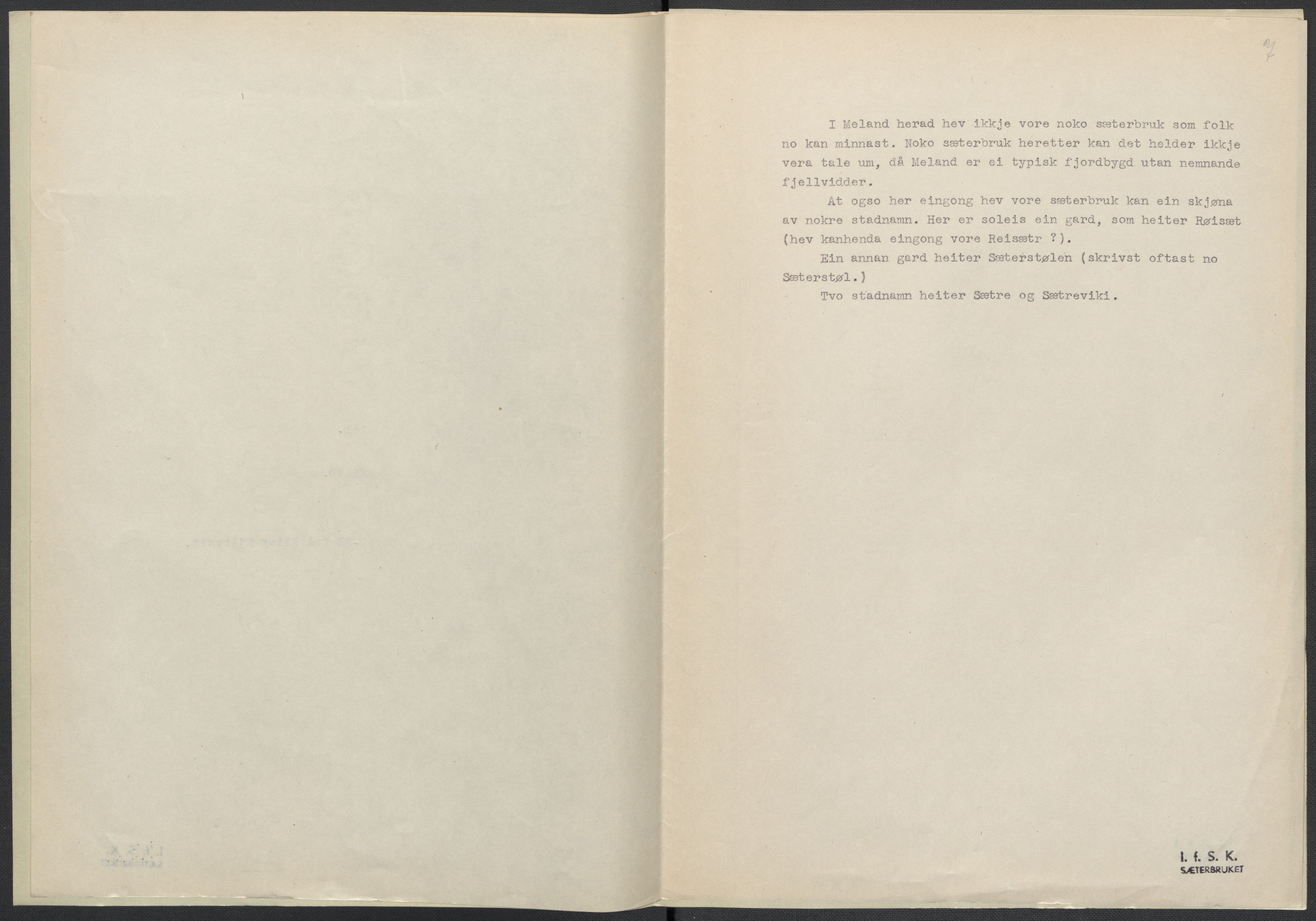 Instituttet for sammenlignende kulturforskning, AV/RA-PA-0424/F/Fc/L0010/0002: Eske B10: / Hordaland (perm XXVI), 1932-1935, s. 7