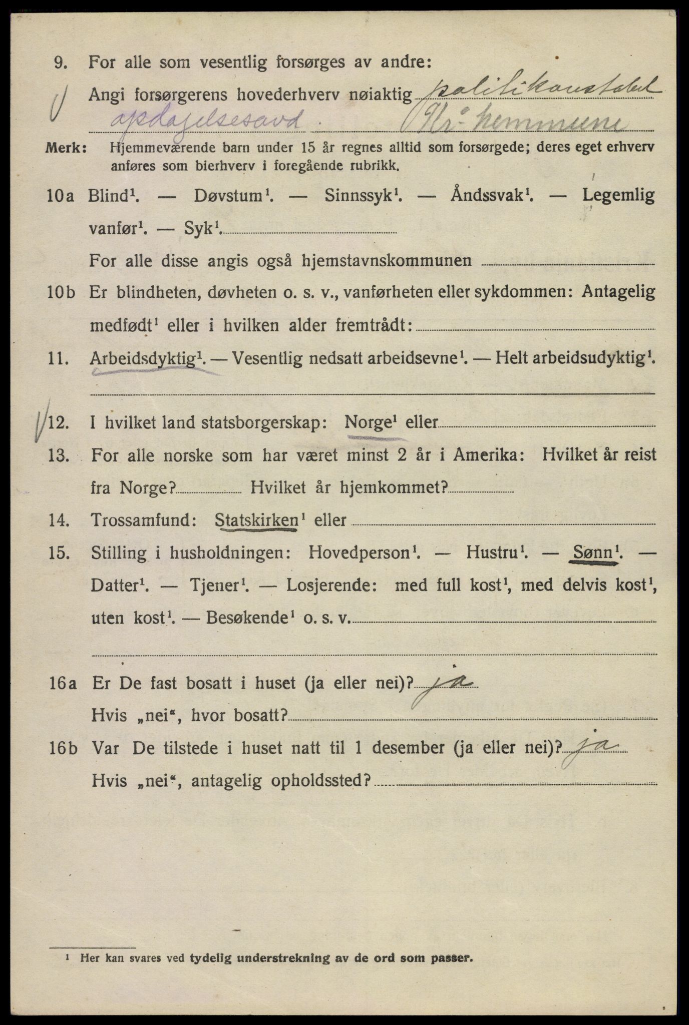 SAO, Folketelling 1920 for 0301 Kristiania kjøpstad, 1920, s. 292394