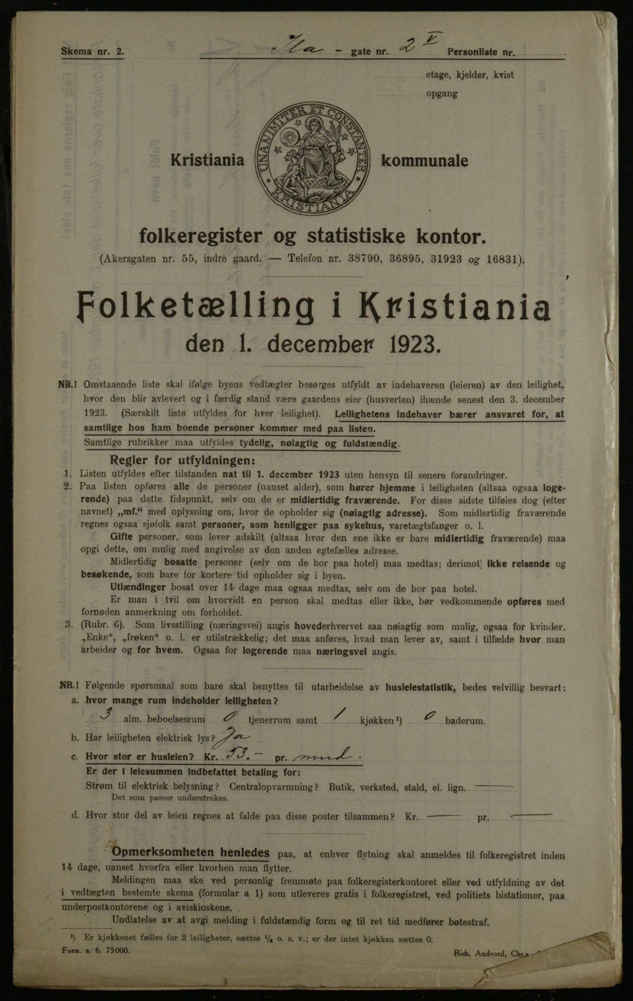 OBA, Kommunal folketelling 1.12.1923 for Kristiania, 1923, s. 48333