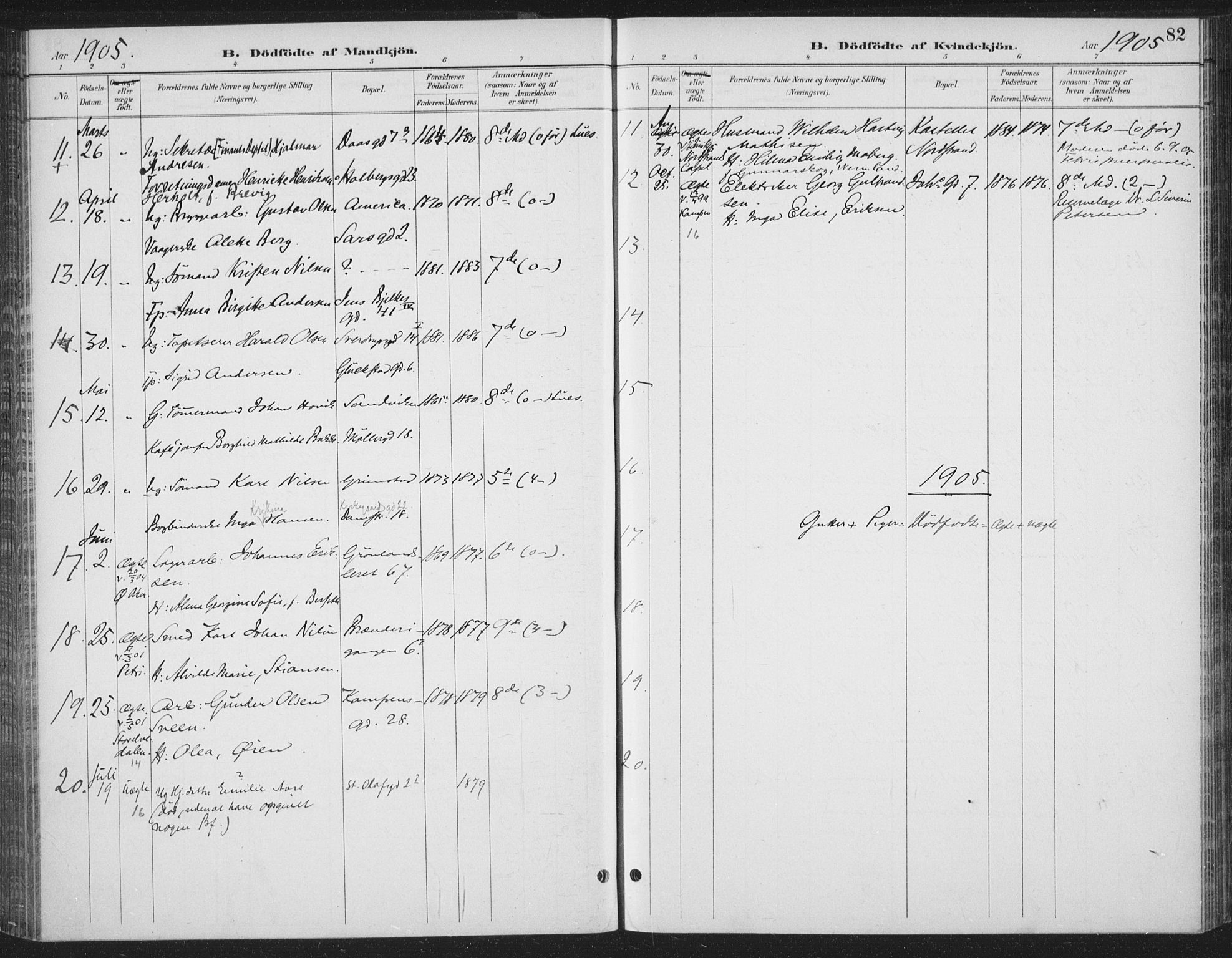 Rikshospitalet prestekontor Kirkebøker, AV/SAO-A-10309b/F/L0010: Ministerialbok nr. 10, 1888-1912, s. 82