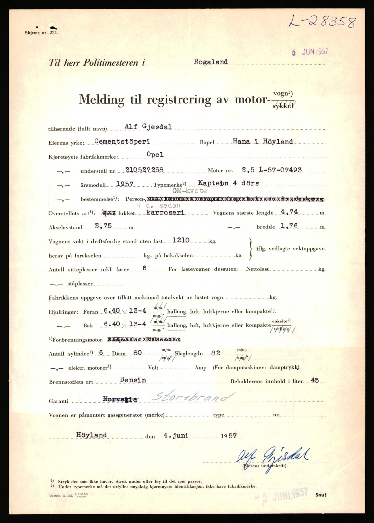 Stavanger trafikkstasjon, AV/SAST-A-101942/0/F/L0046: L-27800 - L-28399, 1930-1971, s. 1948