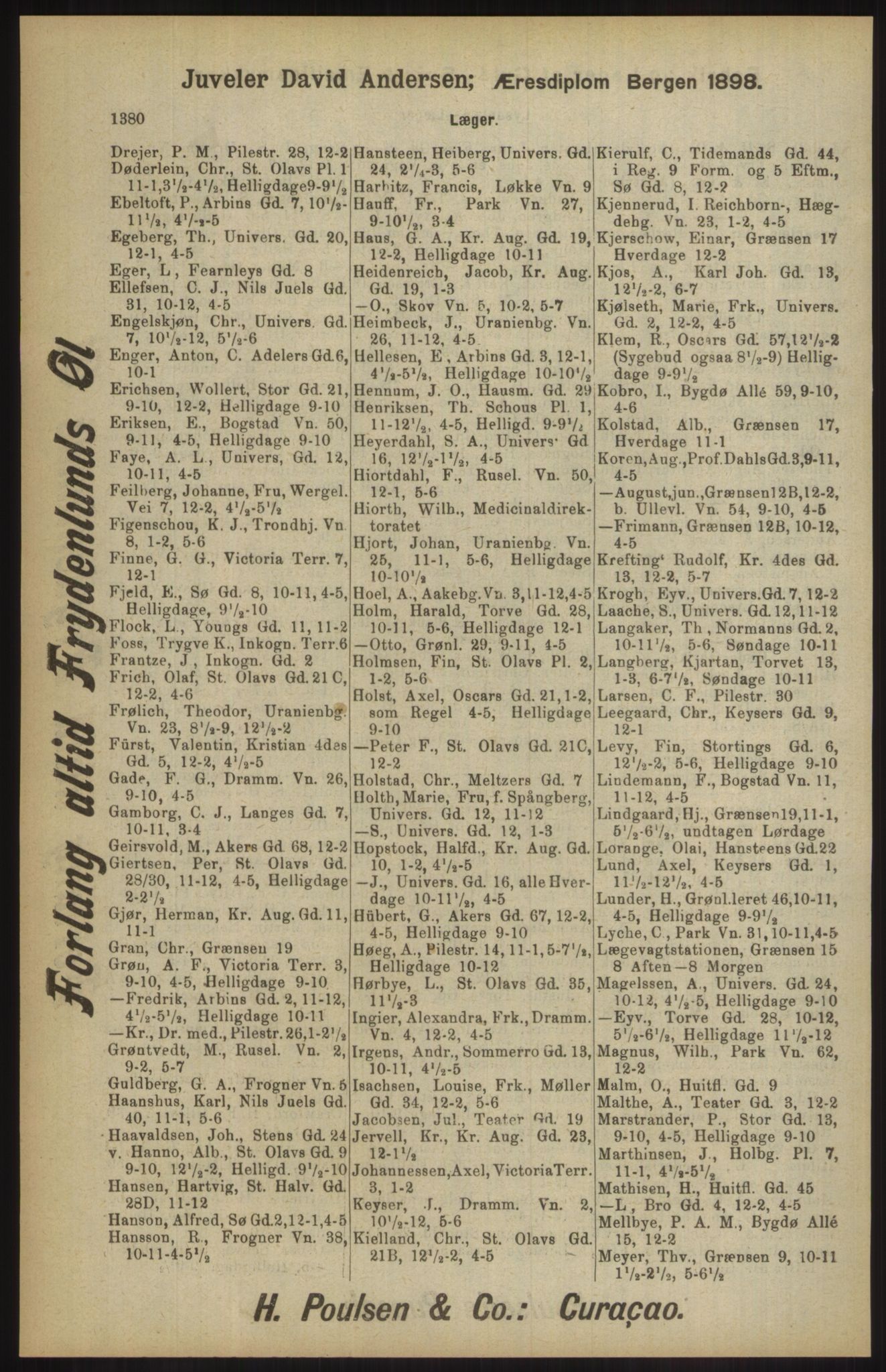 Kristiania/Oslo adressebok, PUBL/-, 1904, s. 1380