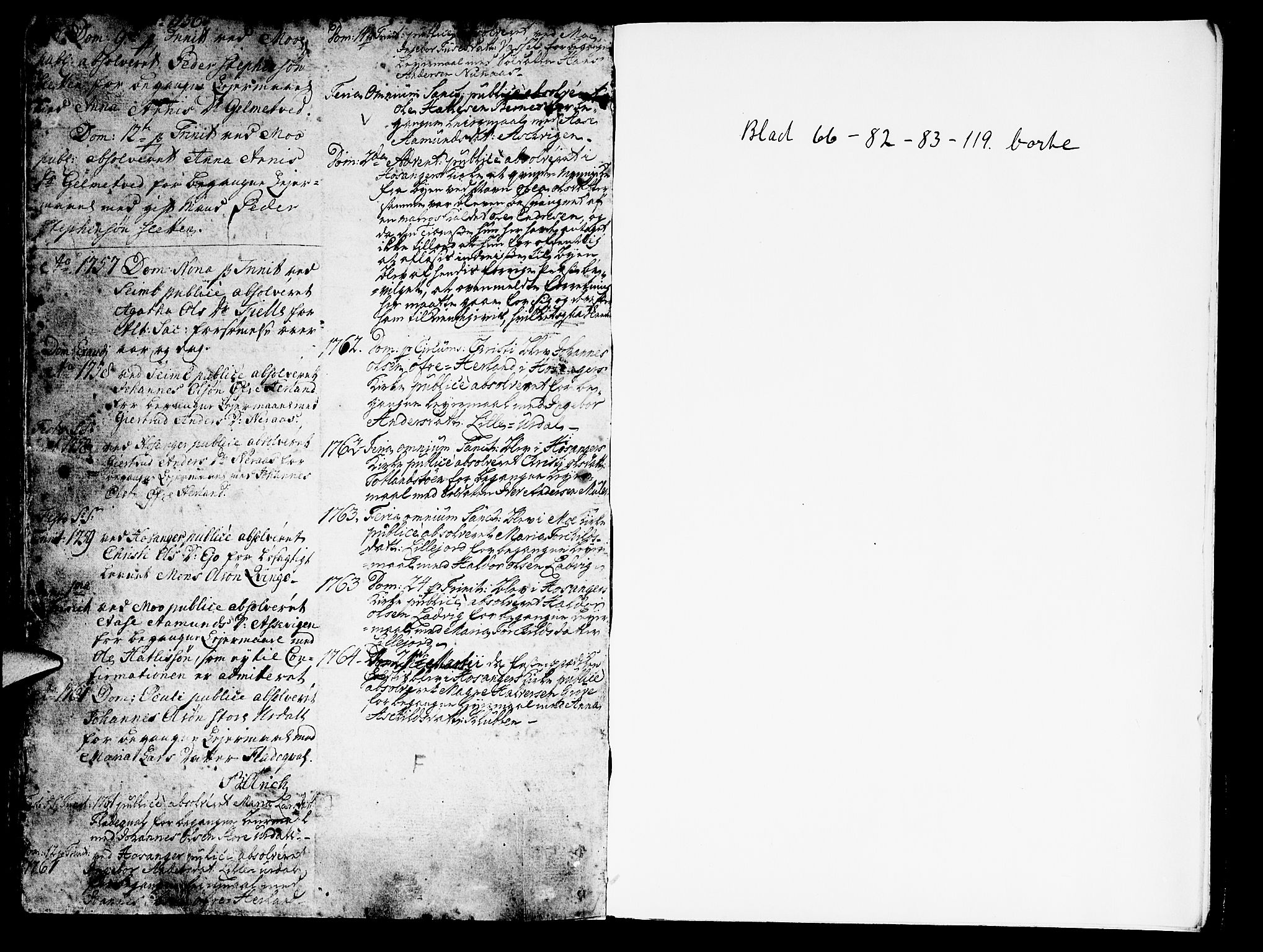 Hosanger sokneprestembete, SAB/A-75801/H/Haa: Ministerialbok nr. A 1 /1, 1750-1766