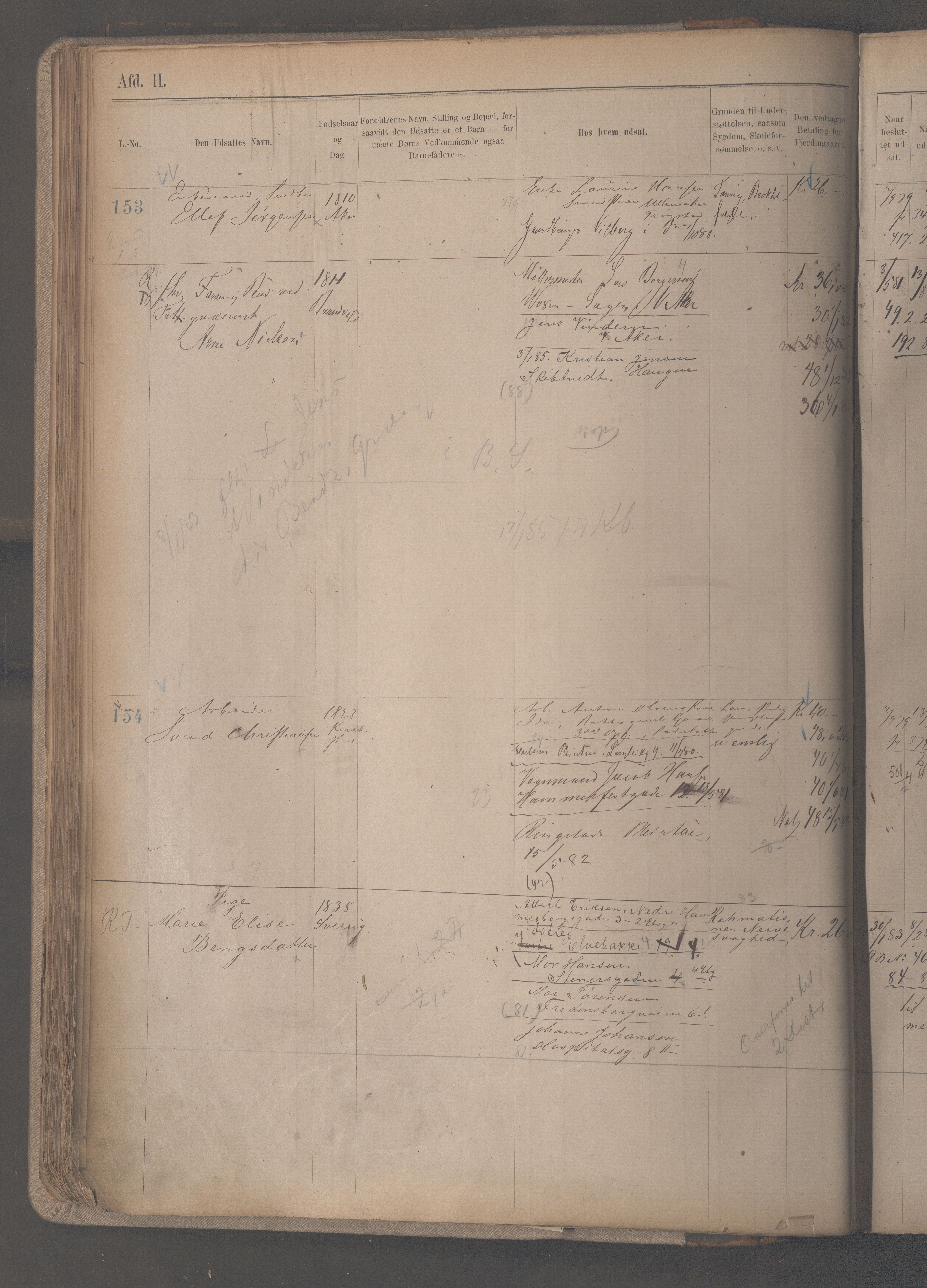 Fattigvesenet, OBA/A-20045/H/Hc/L0002: Manntallsprotokoll. Mnr. 1-592, 1879-1887, s. 169