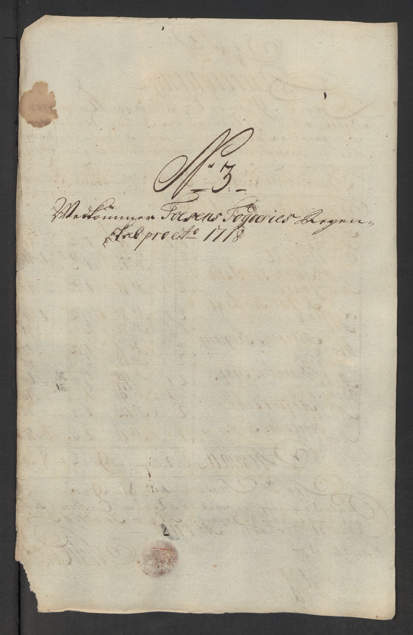 Rentekammeret inntil 1814, Reviderte regnskaper, Fogderegnskap, RA/EA-4092/R57/L3866: Fogderegnskap Fosen, 1718, s. 81