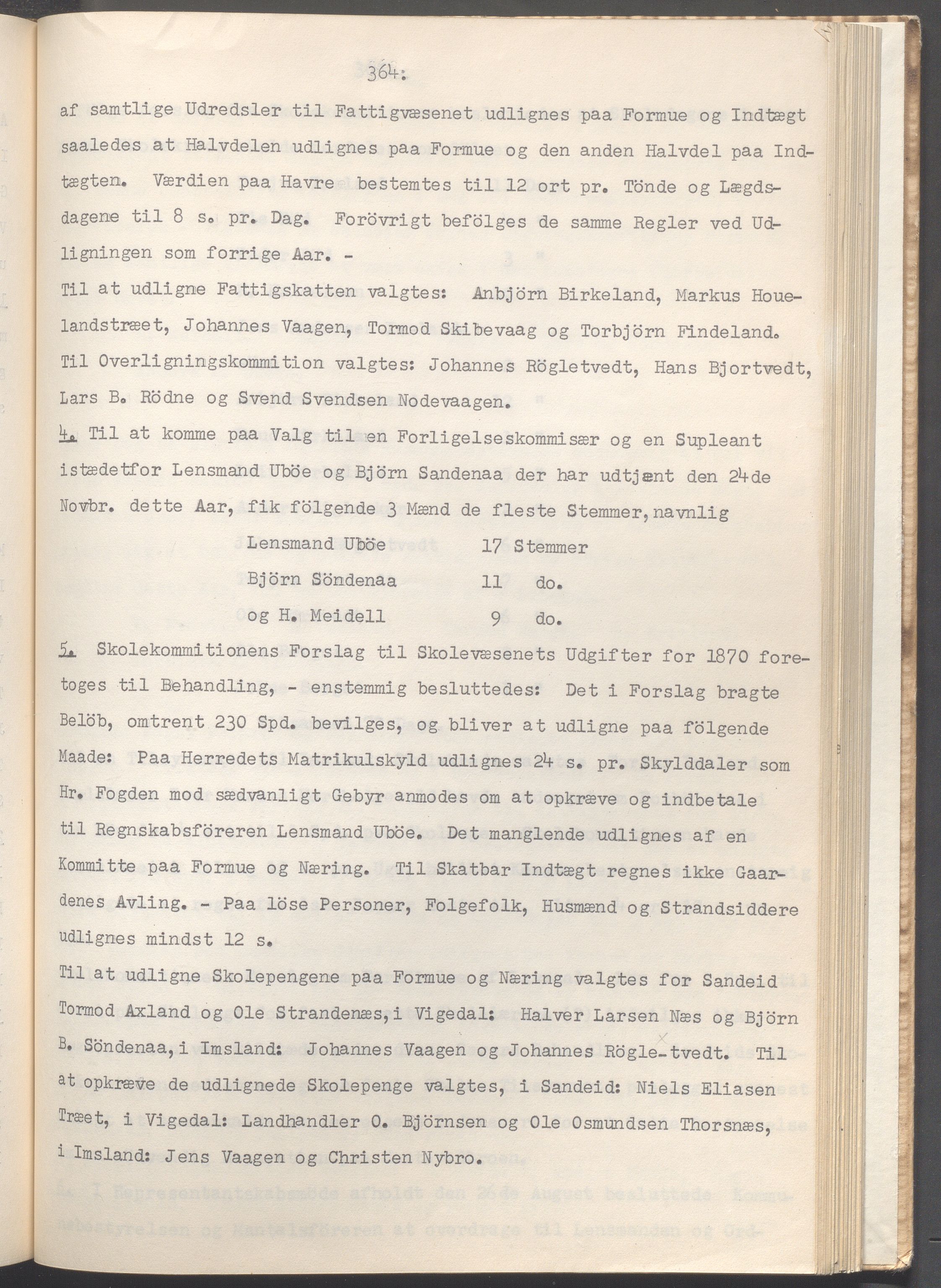 Vikedal kommune - Formannskapet, IKAR/K-100598/A/Ac/L0002: Avskrift av møtebok, 1862-1874, s. 364