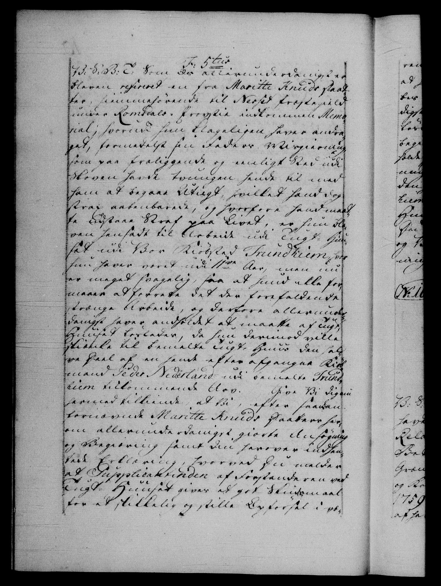 Danske Kanselli 1572-1799, AV/RA-EA-3023/F/Fc/Fca/Fcab/L0037: Norske tegnelser, 1762-1766, s. 10b
