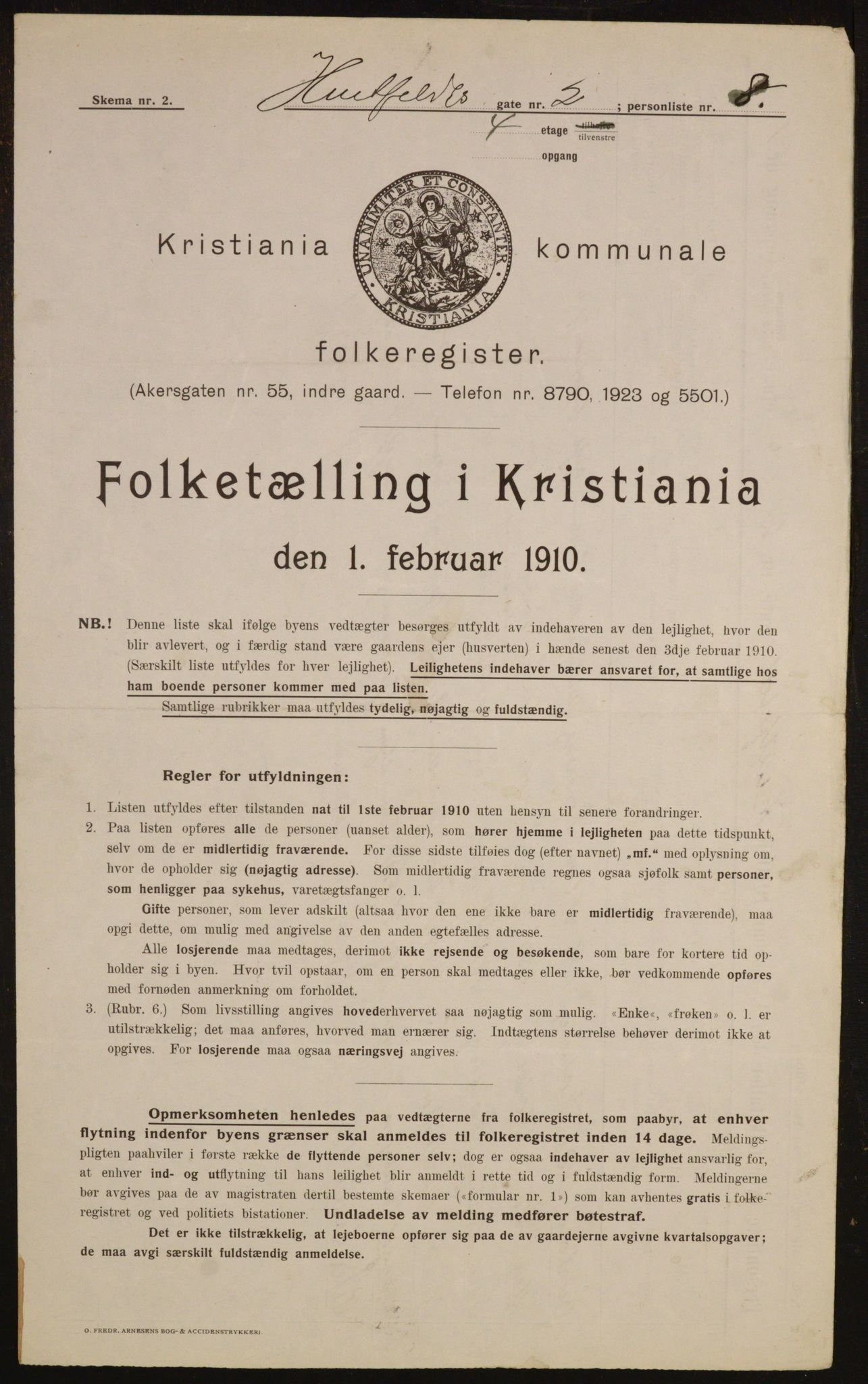 OBA, Kommunal folketelling 1.2.1910 for Kristiania, 1910, s. 40732