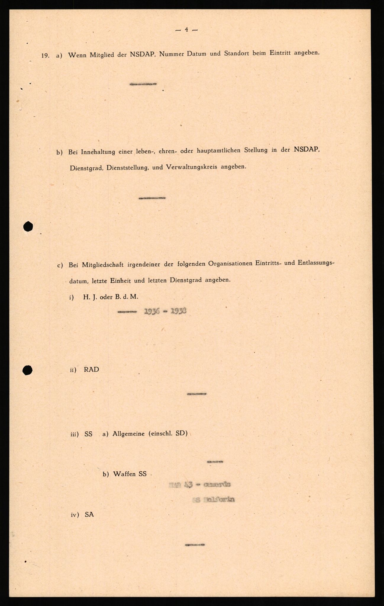 Forsvaret, Forsvarets overkommando II, AV/RA-RAFA-3915/D/Db/L0020: CI Questionaires. Tyske okkupasjonsstyrker i Norge. Tyskere., 1945-1946, s. 50