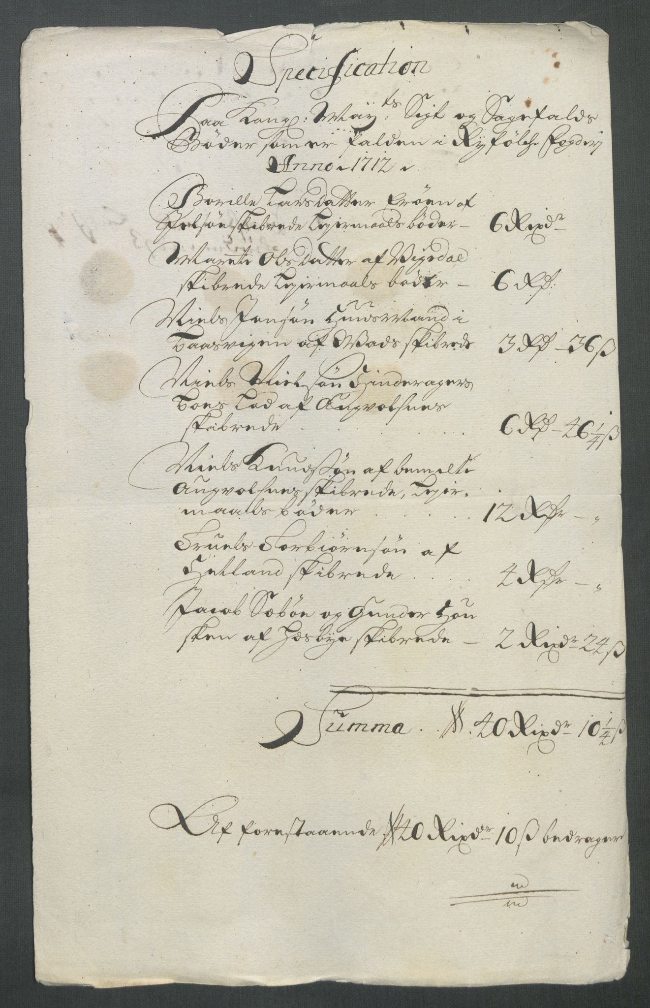 Rentekammeret inntil 1814, Reviderte regnskaper, Fogderegnskap, AV/RA-EA-4092/R47/L2865: Fogderegnskap Ryfylke, 1712, s. 286