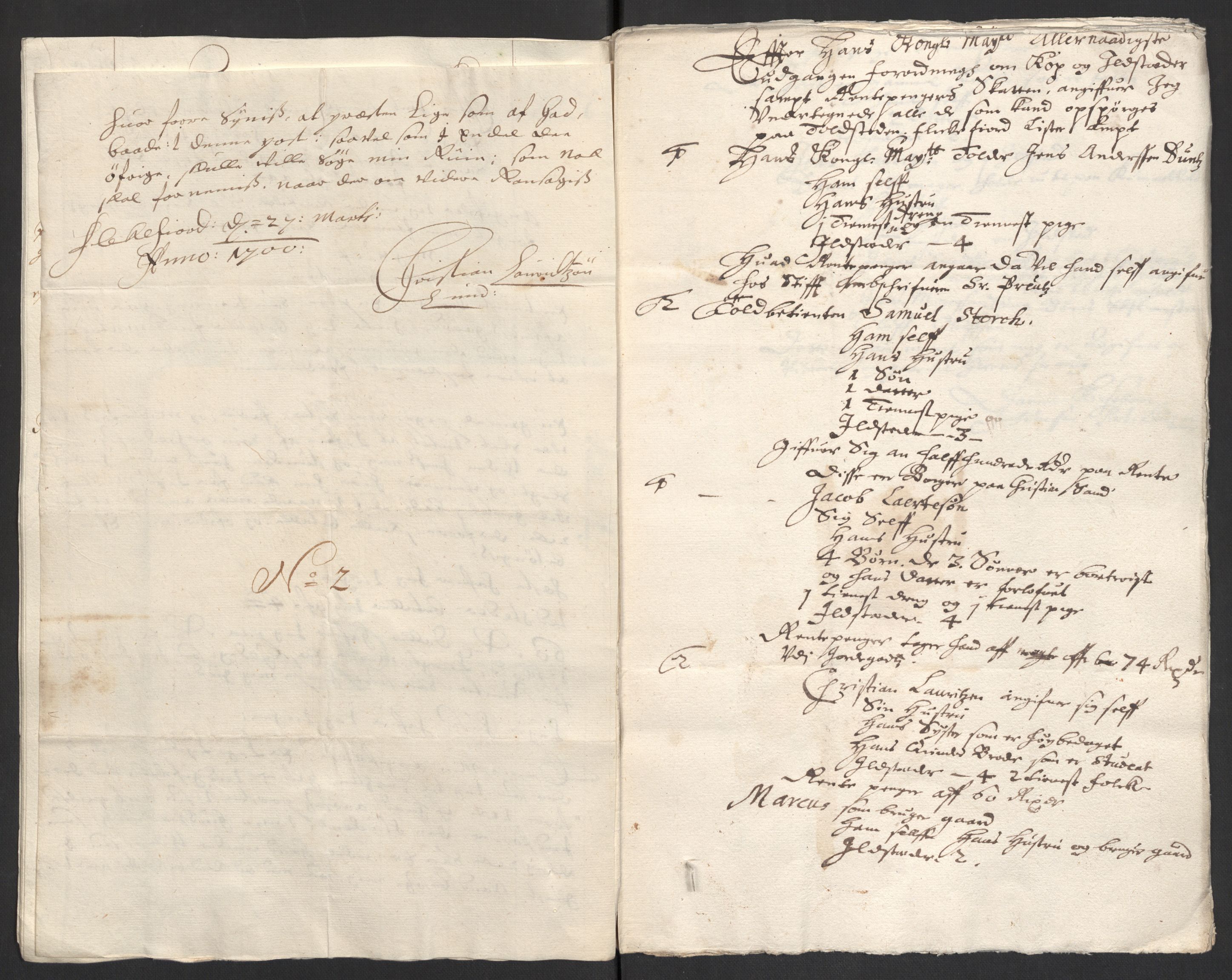 Rentekammeret inntil 1814, Reviderte regnskaper, Fogderegnskap, AV/RA-EA-4092/R43/L2548: Fogderegnskap Lista og Mandal, 1700, s. 85