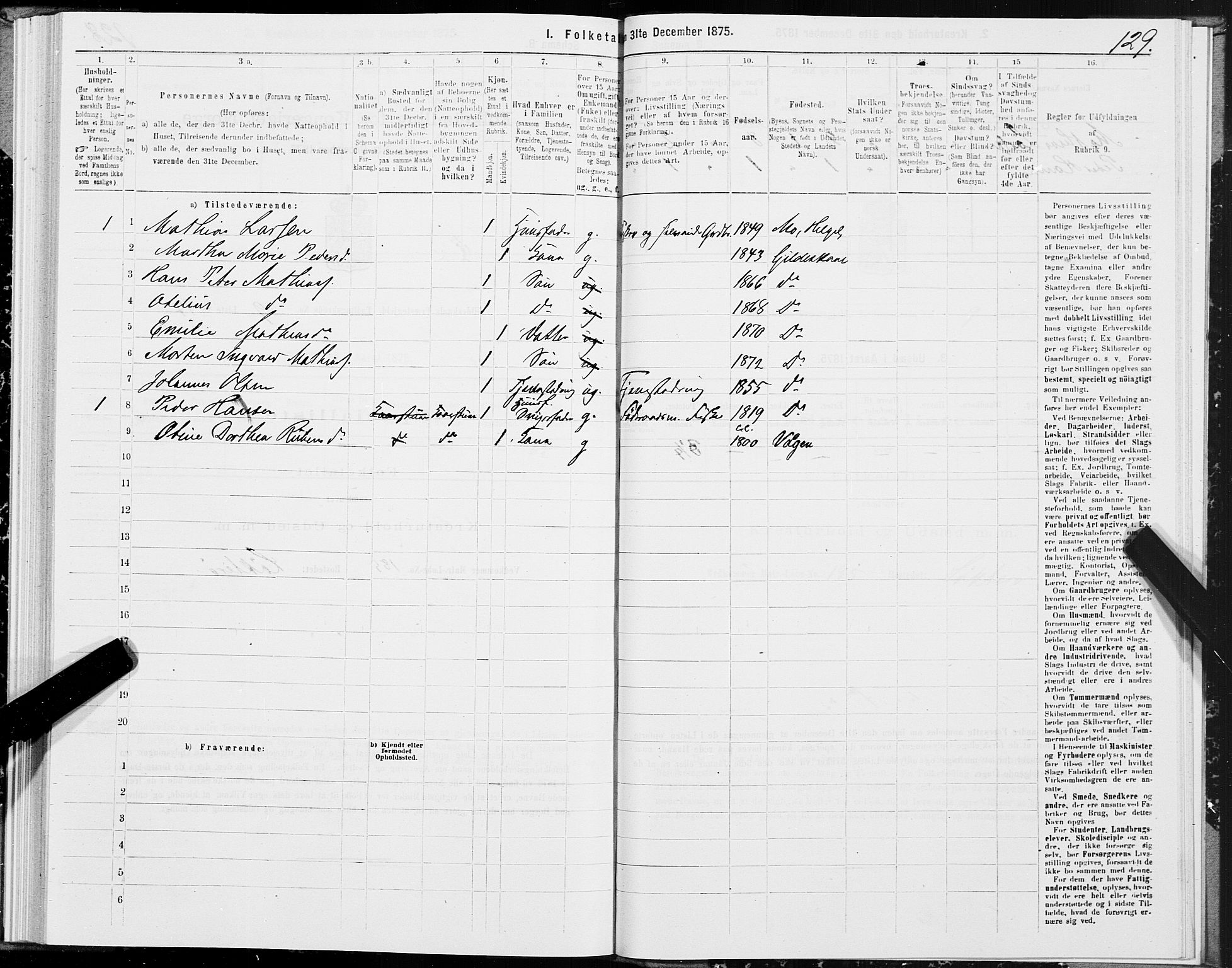 SAT, Folketelling 1875 for 1838P Gildeskål prestegjeld, 1875, s. 4129