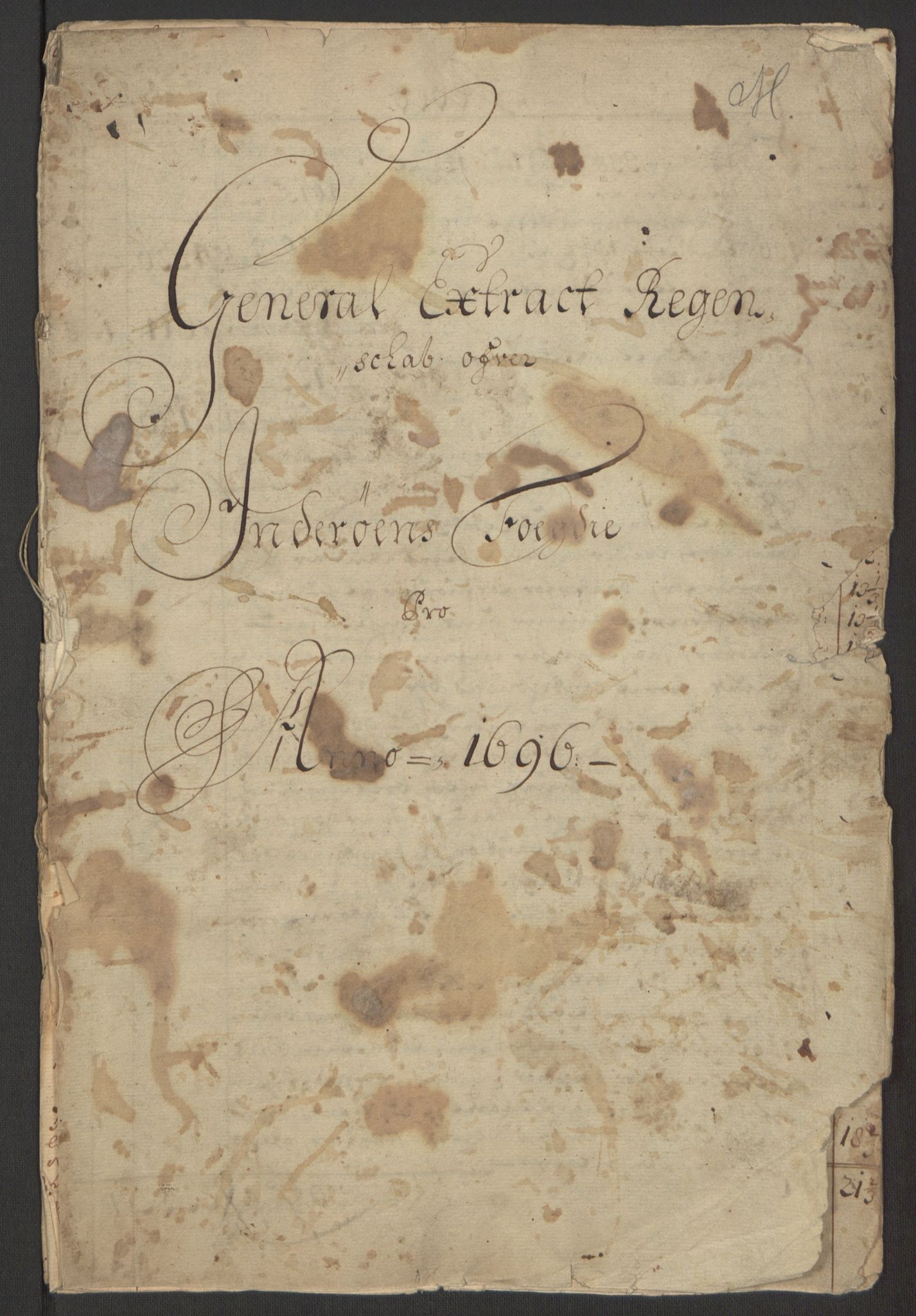 Rentekammeret inntil 1814, Reviderte regnskaper, Fogderegnskap, RA/EA-4092/R63/L4309: Fogderegnskap Inderøy, 1695-1697, s. 122