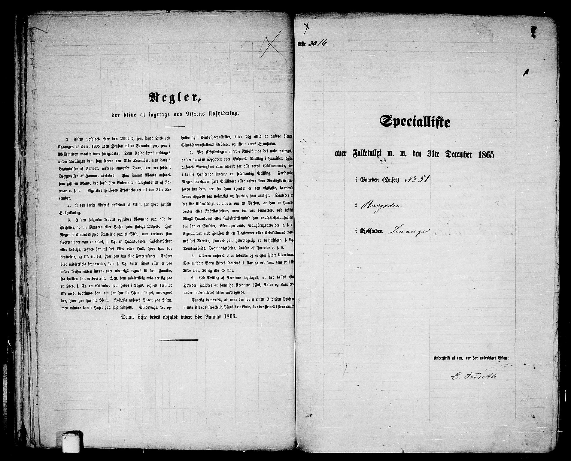 RA, Folketelling 1865 for 1701B Levanger prestegjeld, Levanger kjøpstad, 1865, s. 35