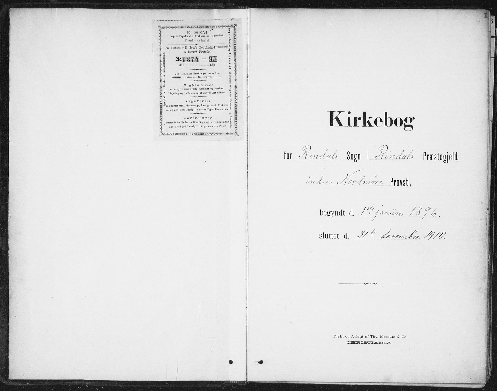 Ministerialprotokoller, klokkerbøker og fødselsregistre - Møre og Romsdal, AV/SAT-A-1454/598/L1072: Ministerialbok nr. 598A06, 1896-1910, s. 1